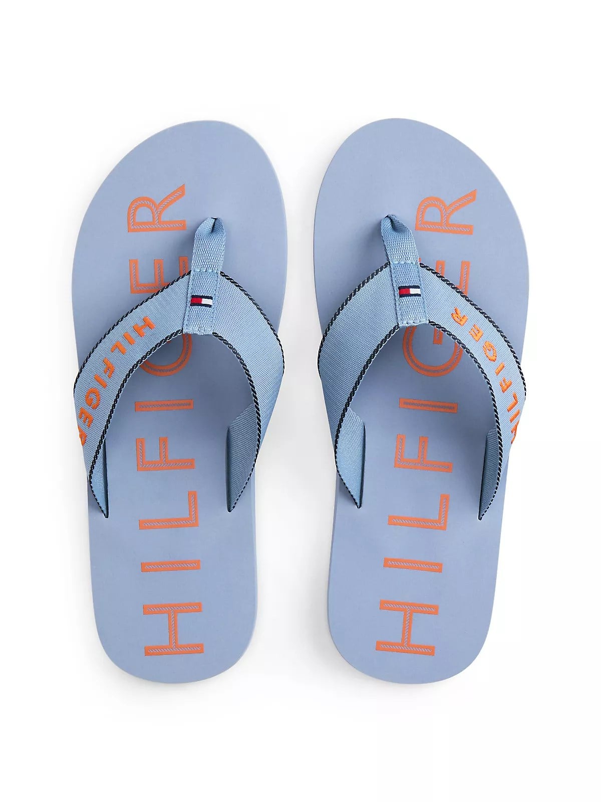 Tommy Hilfiger Tommy Hilfiger Erkek Logo İmzalı Parmak Arası Mavi Terlik FM0FM05913-C2B