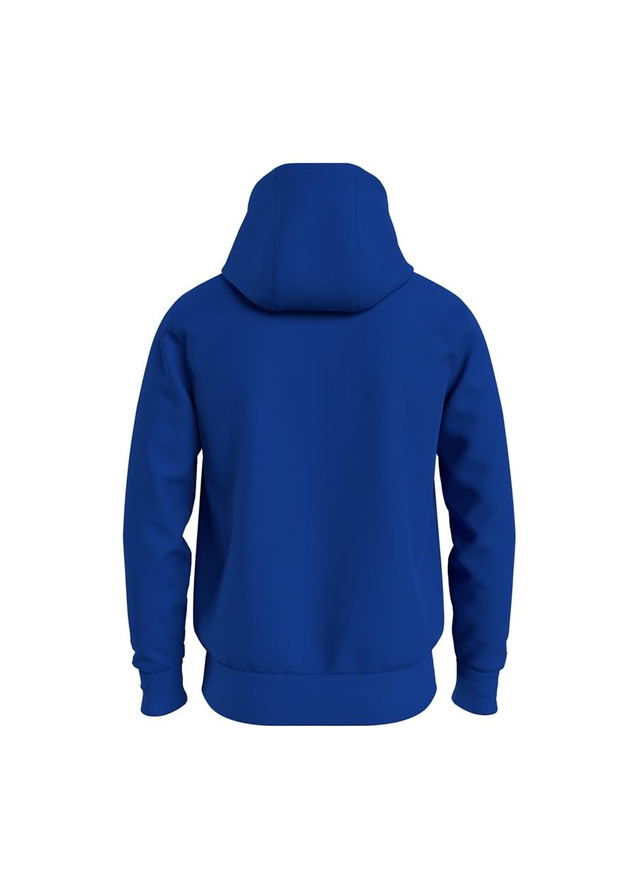Tommy Hilfiger Tommy Hilfiger Erkek Logolu Kapüşonlu Uzun Kollu Günlük Kullanım Mavi Sweatshirt MW0MW11599-C66