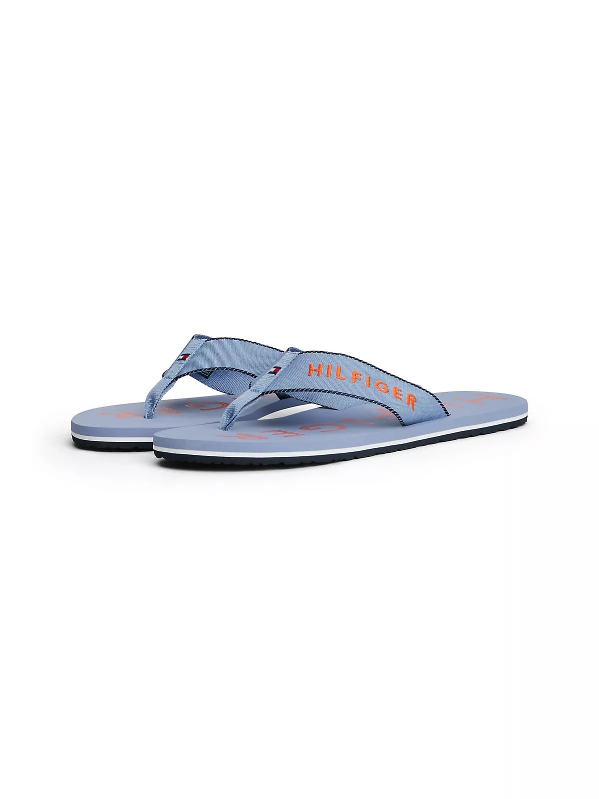 Tommy Hilfiger Tommy Hilfiger Erkek Logo İmzalı Parmak Arası Mavi Terlik FM0FM05913-C2B