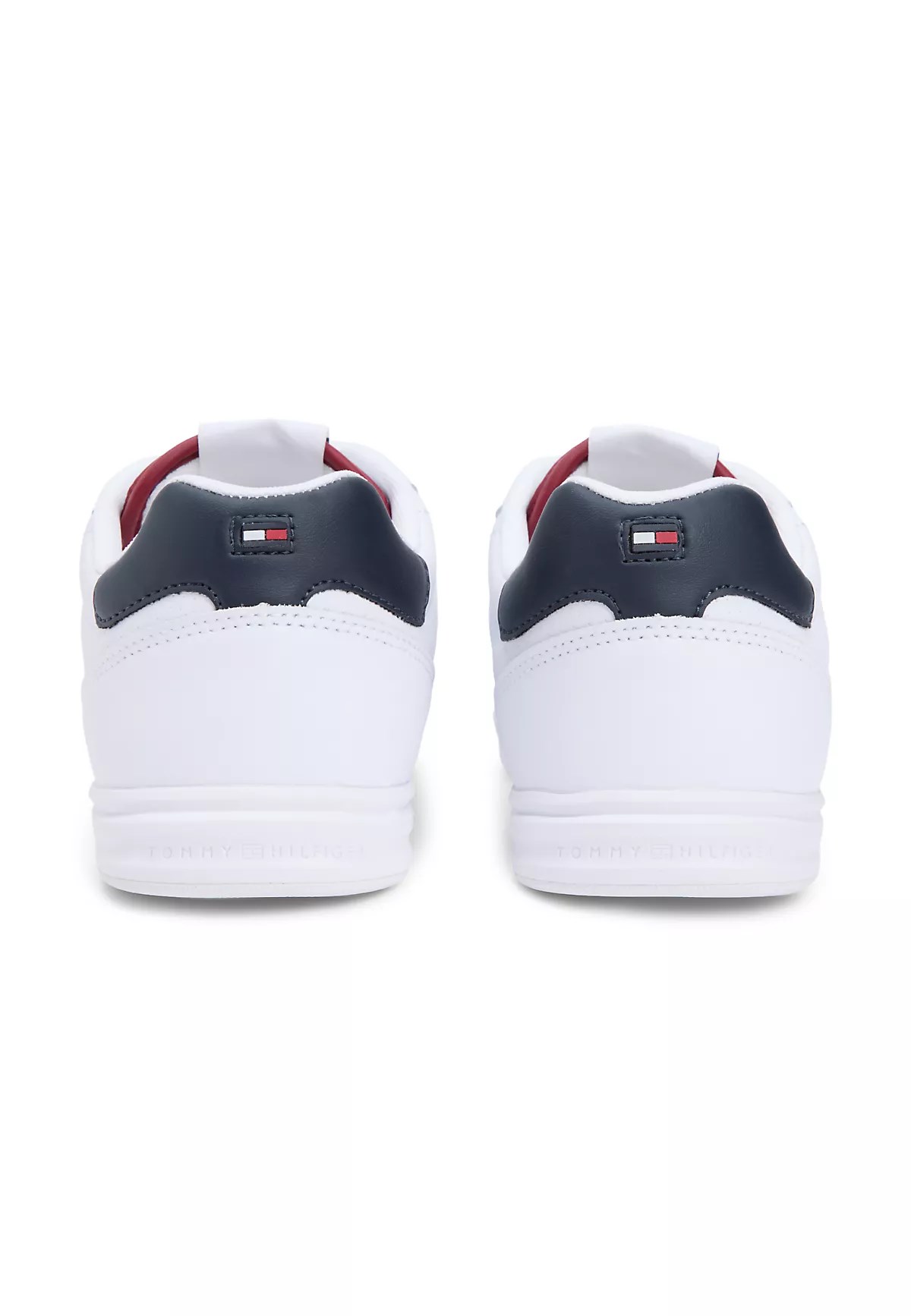 Tommy Hilfiger Tommy Hilfiger Erkek Logo Etiketli Dikiş Detaylı Deri Beyaz Sneaker FM0FM05827-YBS