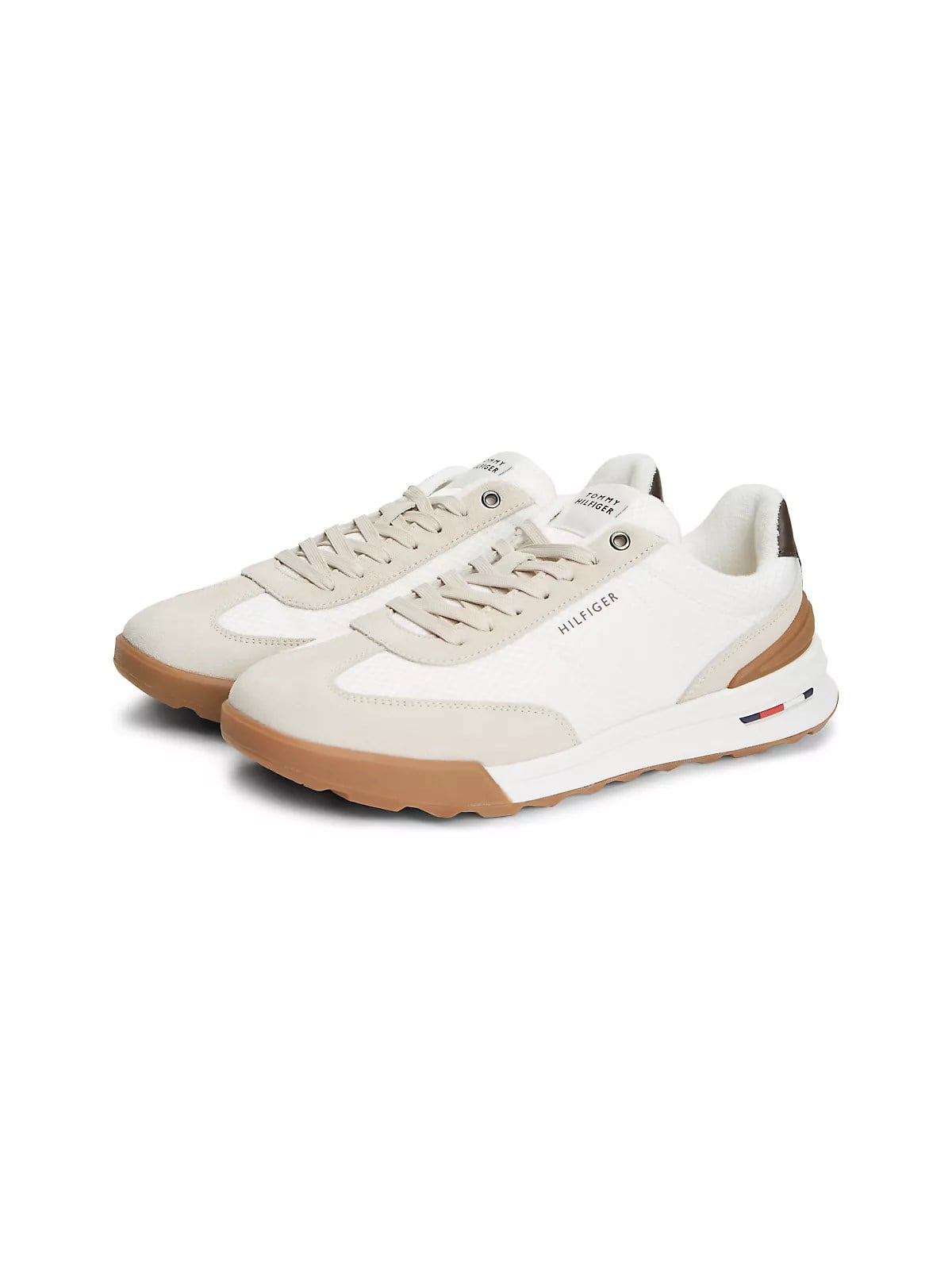 Tommy Hilfiger Tommy Hilfiger Erkek Marka Logolu Rahat Taban Bağıcıklı Bej Sneaker FM0FM05908-RA2