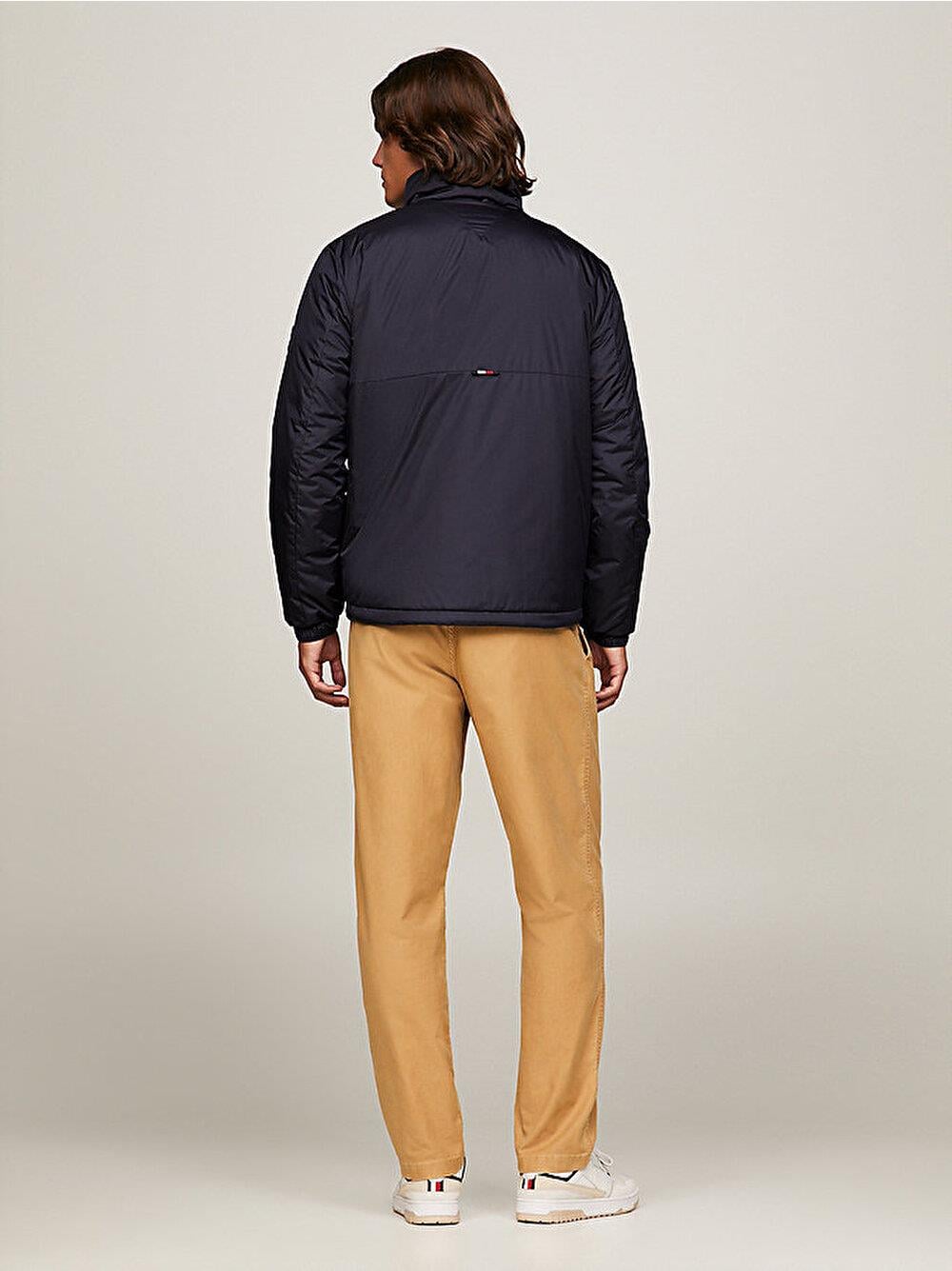 Tommy Hilfiger Tommy Hilfiger Erkek Marka Logo Detaylı Regular Fit Uzun Kollu Lacivert Mont MW0MW34237-DW5