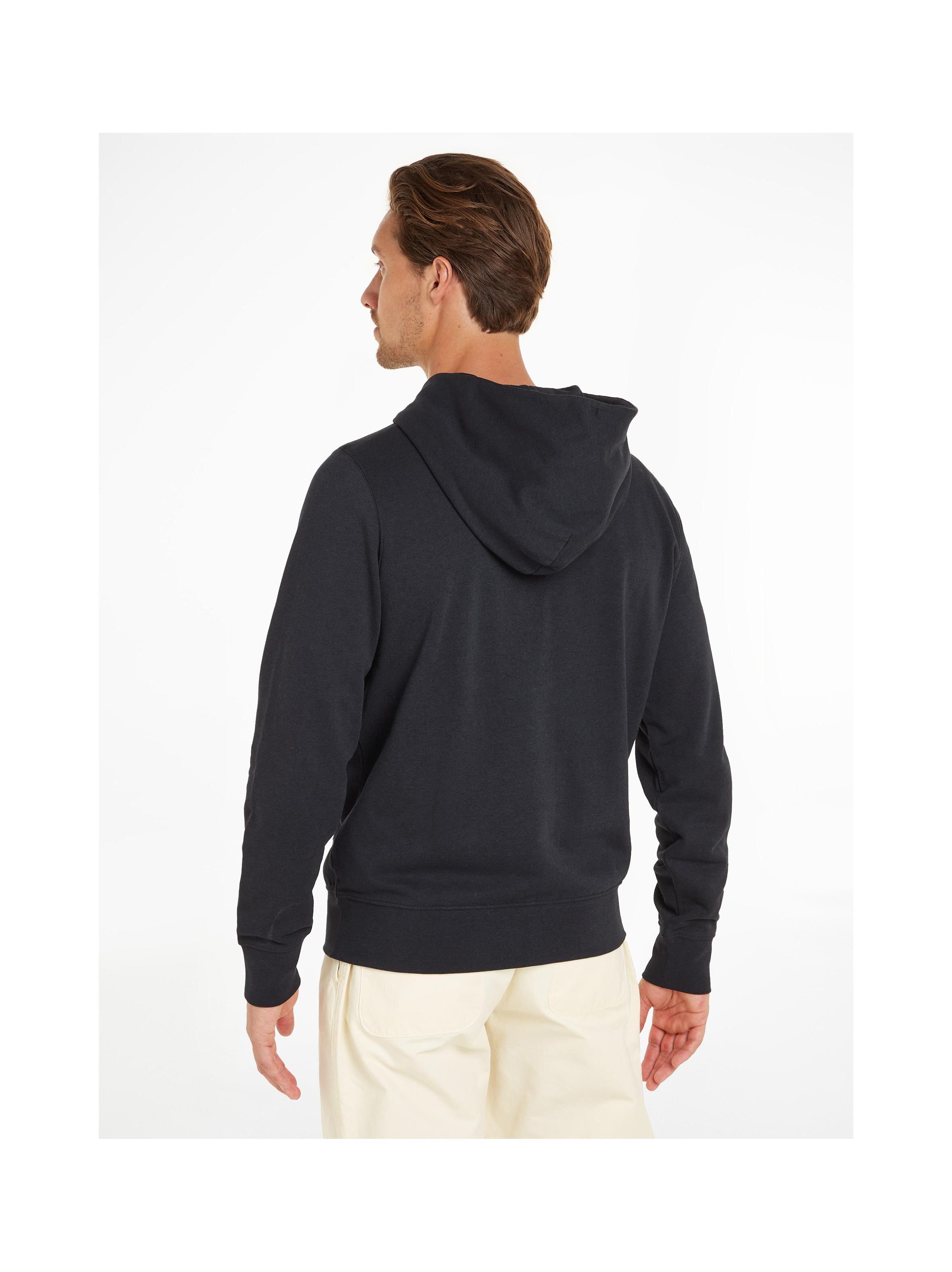 Tommy Hilfiger Tommy Hilfiger Erkek Marka Logolu Uzun Kollu Rahat Mavi Sweatshirt MW0MW33658-DW5
