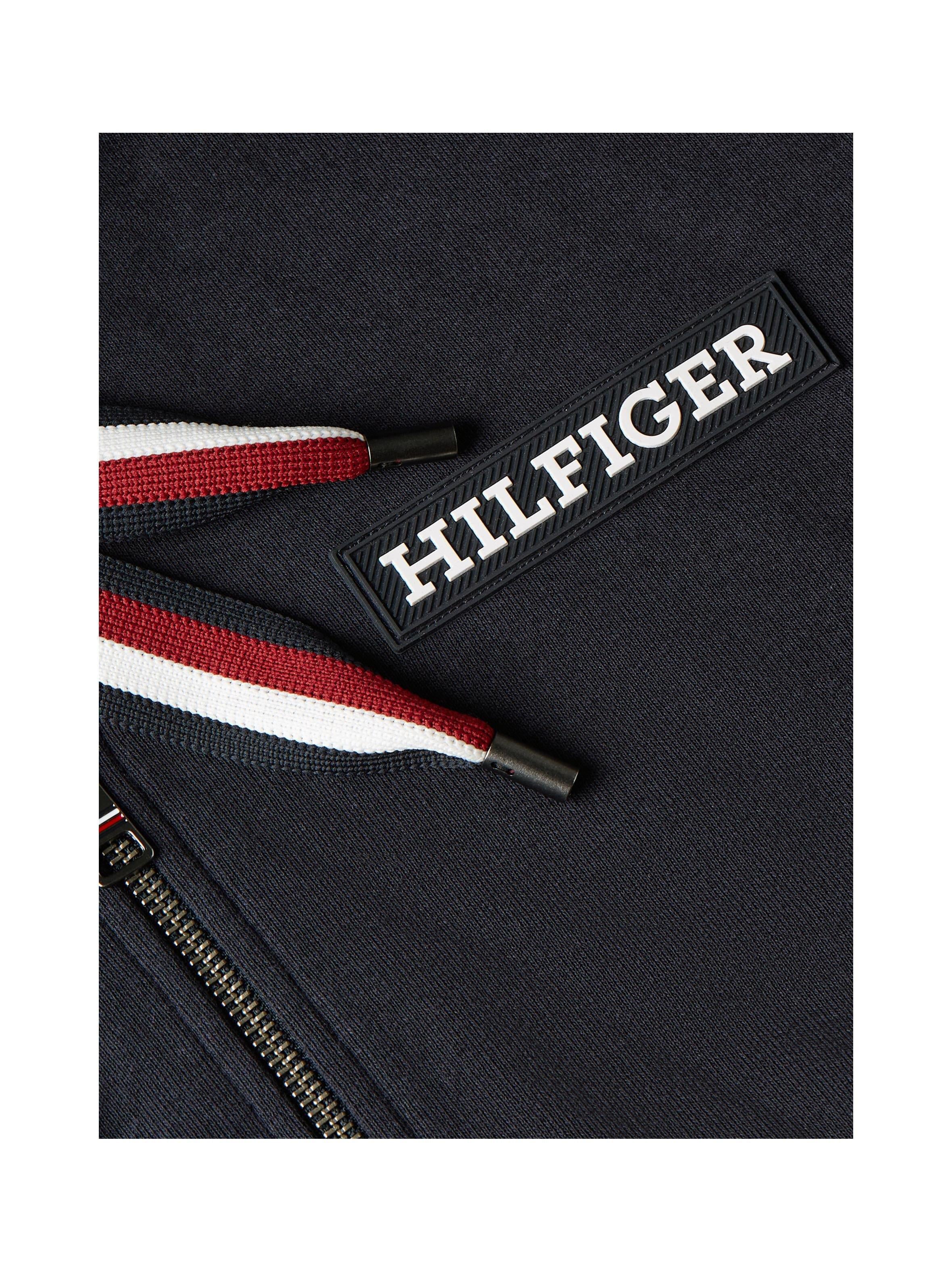 Tommy Hilfiger Tommy Hilfiger Erkek Marka Logolu Uzun Kollu Rahat Mavi Sweatshirt MW0MW33658-DW5