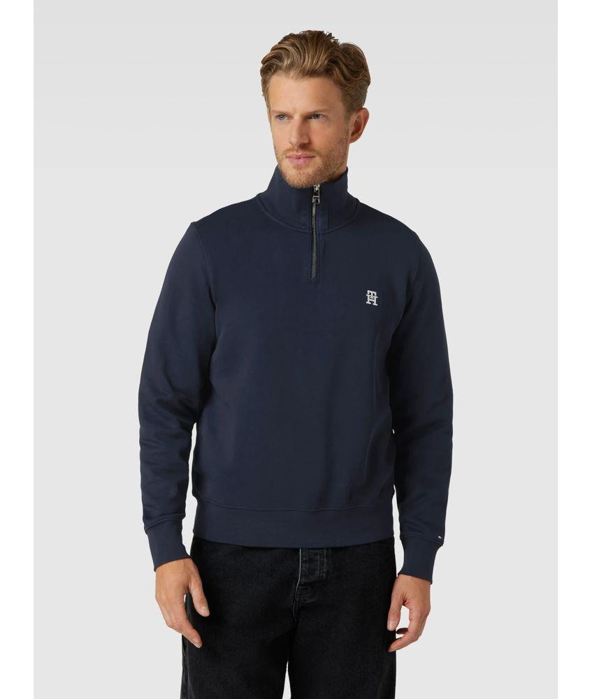 Tommy Hilfiger Tommy Hilfiger Erkek Marka Logolu Uzun Kollu Rahat Mavi Sweatshirt MW0MW33647-DW5