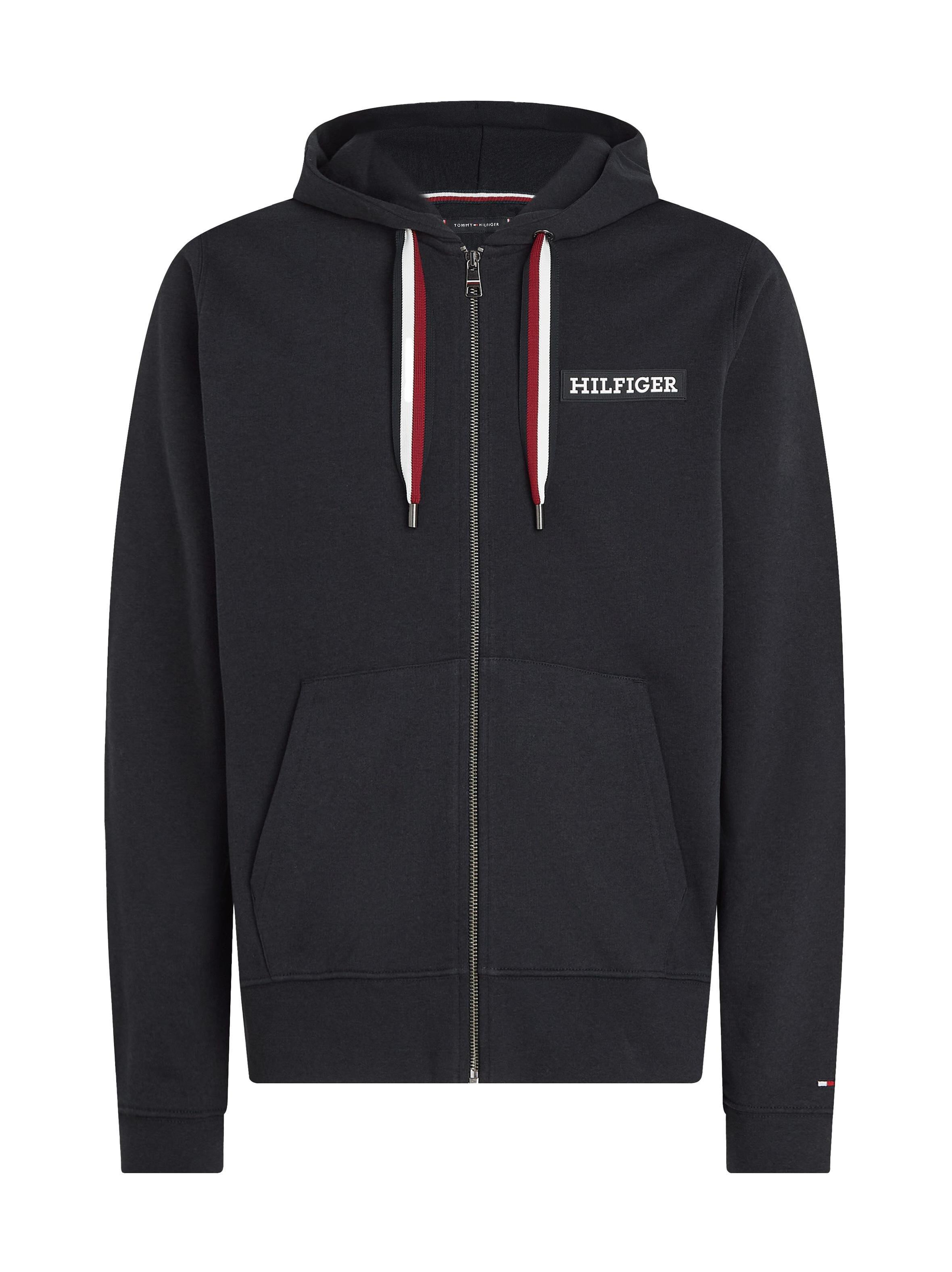 Tommy Hilfiger Tommy Hilfiger Erkek Marka Logolu Uzun Kollu Rahat Mavi Sweatshirt MW0MW33658-DW5