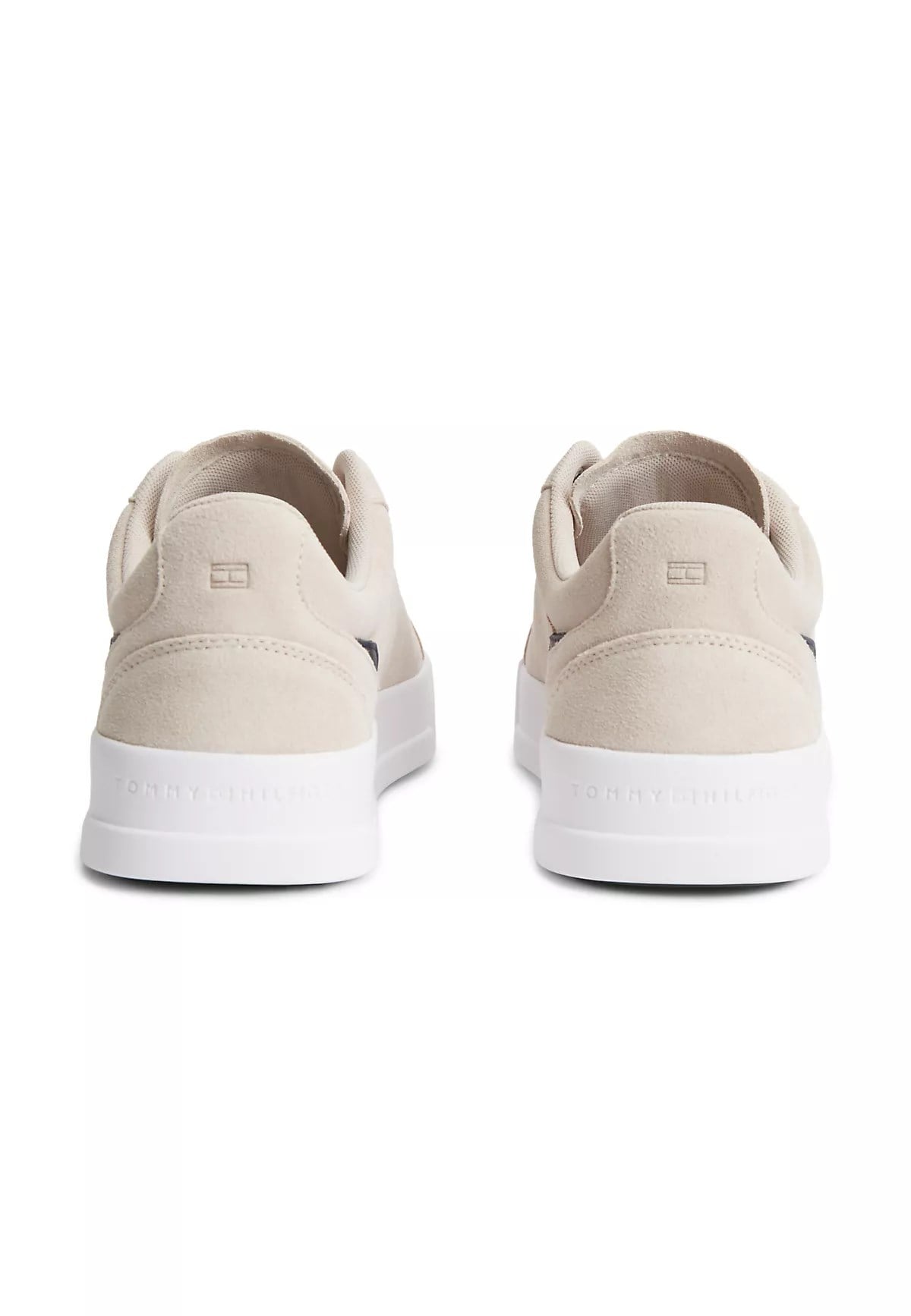 Tommy Hilfiger Tommy Hilfiger Erkek Monogram Logo Desenli Düşük Bilekli Rahat Taban Bej Sneaker FM0FM05880-RA2