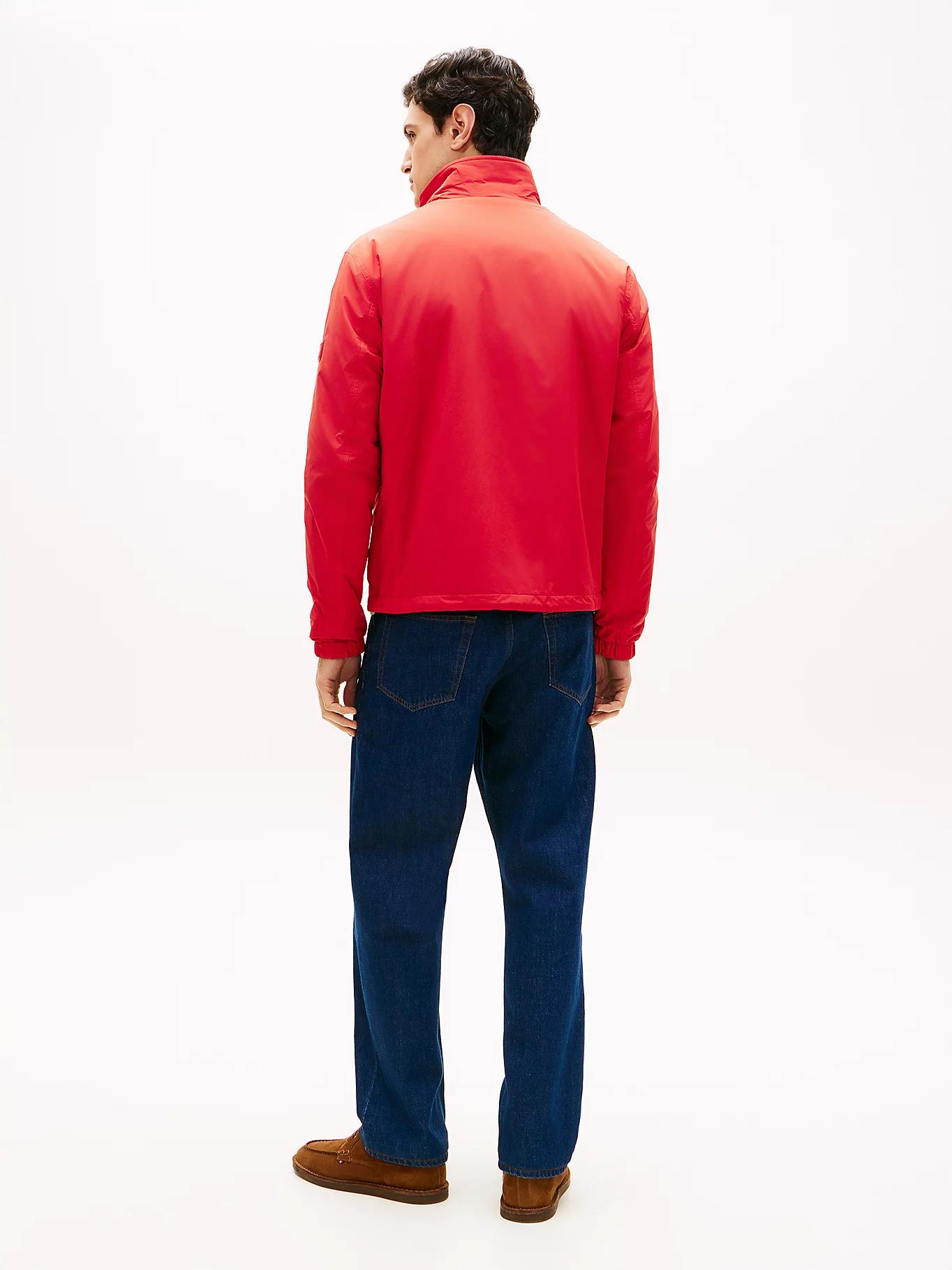 Tommy Hilfiger Tommy Hilfiger Erkek Normal Kalıp Çift Taraflı Dik Yakalı Uzun Kollu Kırmızı-Lacivert Ceket MW0MW41862-XLD