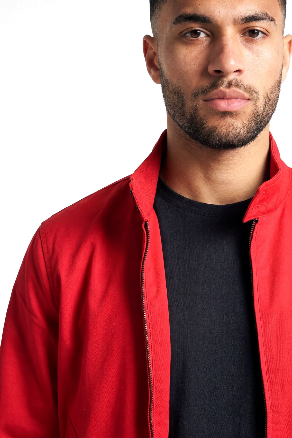 Tommy Hilfiger Tommy Hilfiger Erkek Normal Kalıp Dik Yakalı Fermuarlı Logo Detaylı Kırmızı Ceket MW0MW43468-XLD