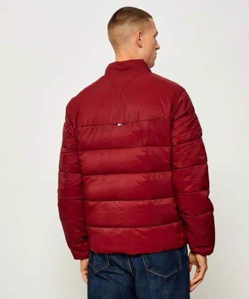 Tommy Hilfiger Tommy Hilfiger Erkek Normal Kalıp Dik Yaka Su Geçirmez Kapitoneli Uzun Kollu Kırmızı Mont MW0MW41982-XIT