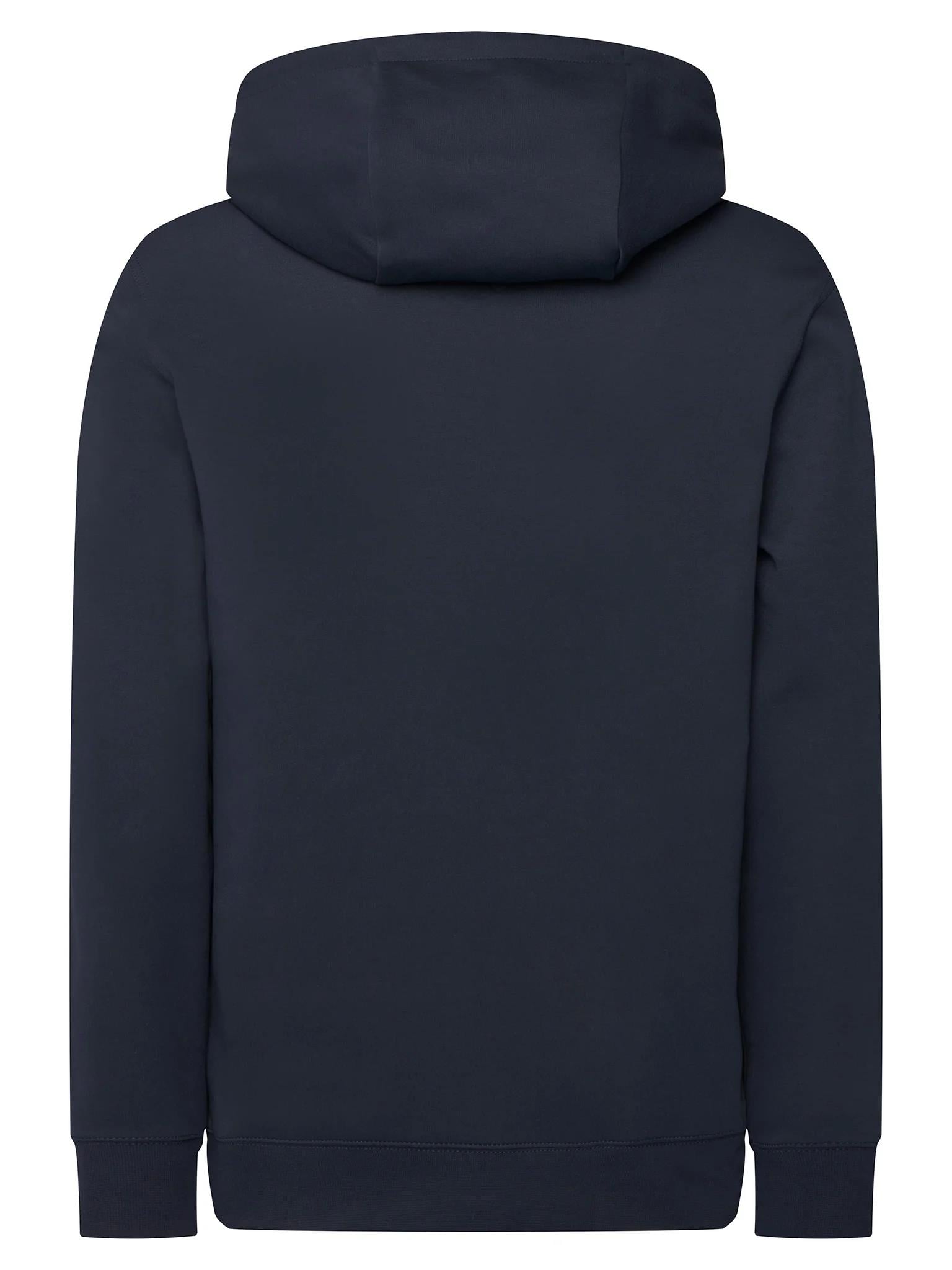 Tommy Hilfiger Tommy Hilfiger Erkek Normal Kalıp Kapüşonlu Logo Kabartmalı Uzun Kollu Lacivert Sweatshirt MW0MW42528-DW5