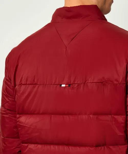 Tommy Hilfiger Tommy Hilfiger Erkek Normal Kalıp Dik Yaka Su Geçirmez Kapitoneli Uzun Kollu Kırmızı Mont MW0MW41982-XIT