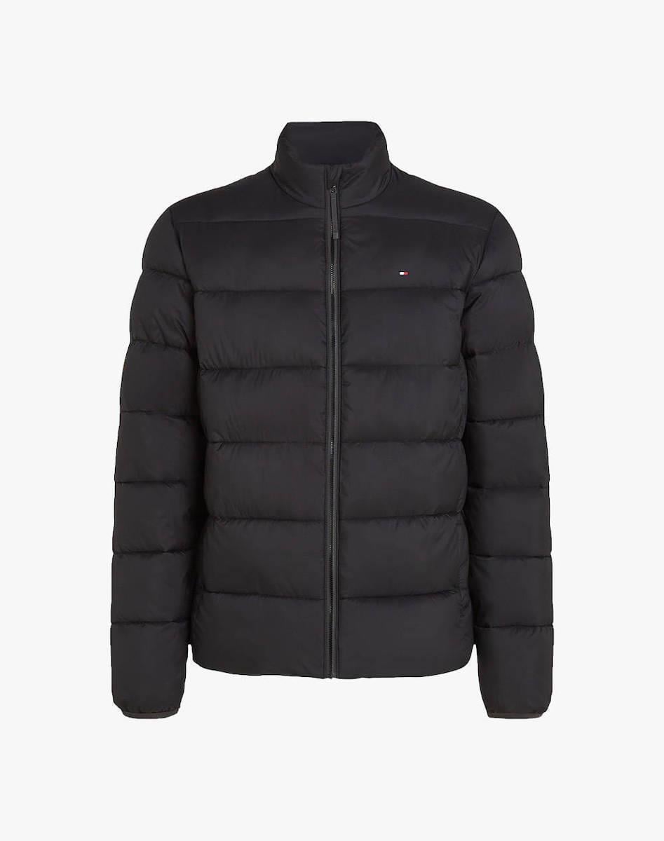 Tommy Hilfiger Tommy Hilfiger Erkek Normal Kalıp Dik Yaka Su Geçirmez Kapitoneli Uzun Kollu Siyah Mont MW0MW41982-BDS