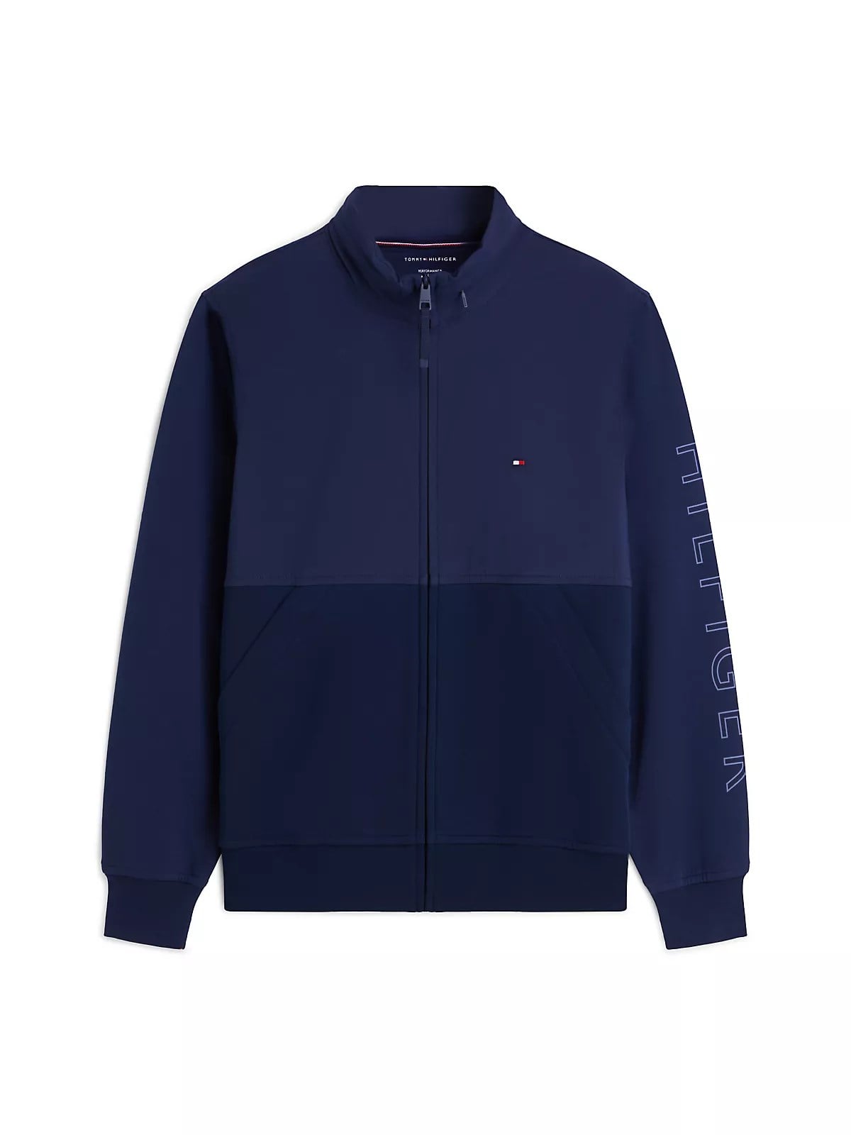 Tommy Hilfiger Tommy Hilfiger Erkek Normal Kalıp Logo İmzalı Dik Yakalı Uzun Kollu Lacivert Ceket MW0MW43443-DCC