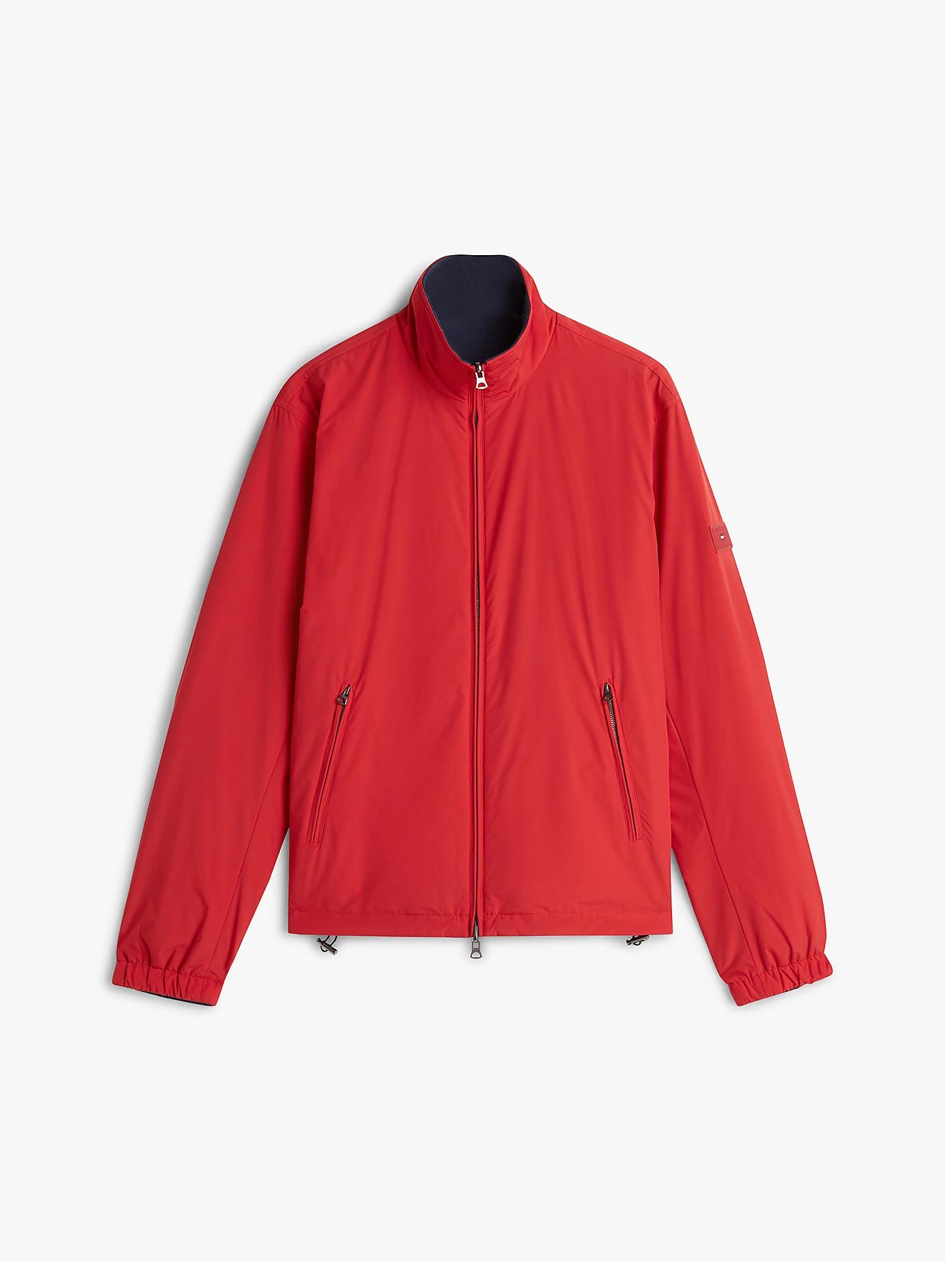 Tommy Hilfiger Tommy Hilfiger Erkek Normal Kalıp Çift Taraflı Dik Yakalı Uzun Kollu Kırmızı-Lacivert Ceket MW0MW41862-XLD