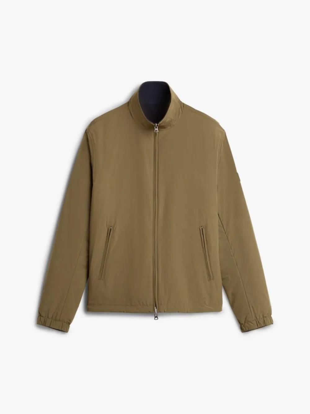 Tommy Hilfiger Tommy Hilfiger Erkek Normal Kalıp Çift Taraflı Dik Yakalı Uzun Kollu Haki-Lacivert Ceket MW0MW41862-RBN