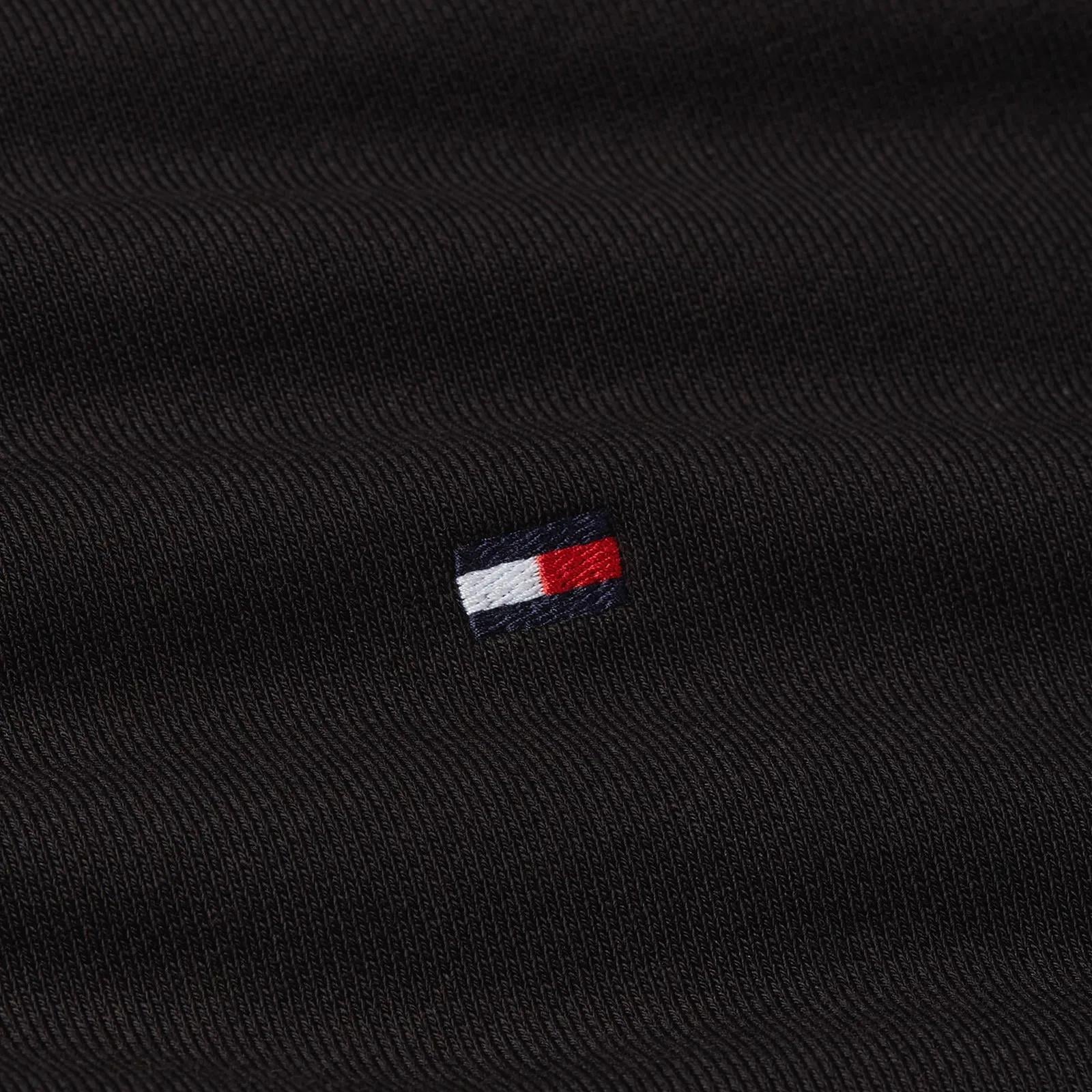 Tommy Hilfiger Tommy Hilfiger Erkek Pamuklu Normal Kalıp Yuvarlak Yakalı Uzun Kollu Siyah Sweatshirt MW0MW37237-BDS
