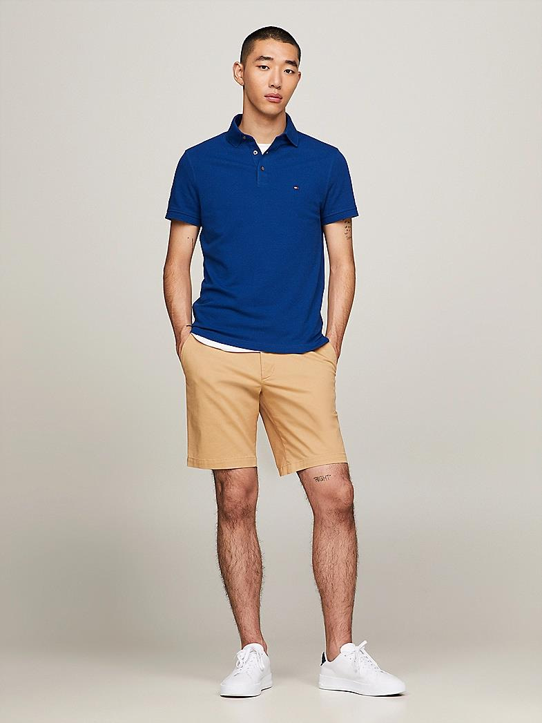 Tommy Hilfiger Tommy Hilfiger Erkek Pamuklu Polo Yakalı Düğme Kapamalı Kısa Kollu Lacivert Polo Yaka T-Shirt MW0MW17771-C5J