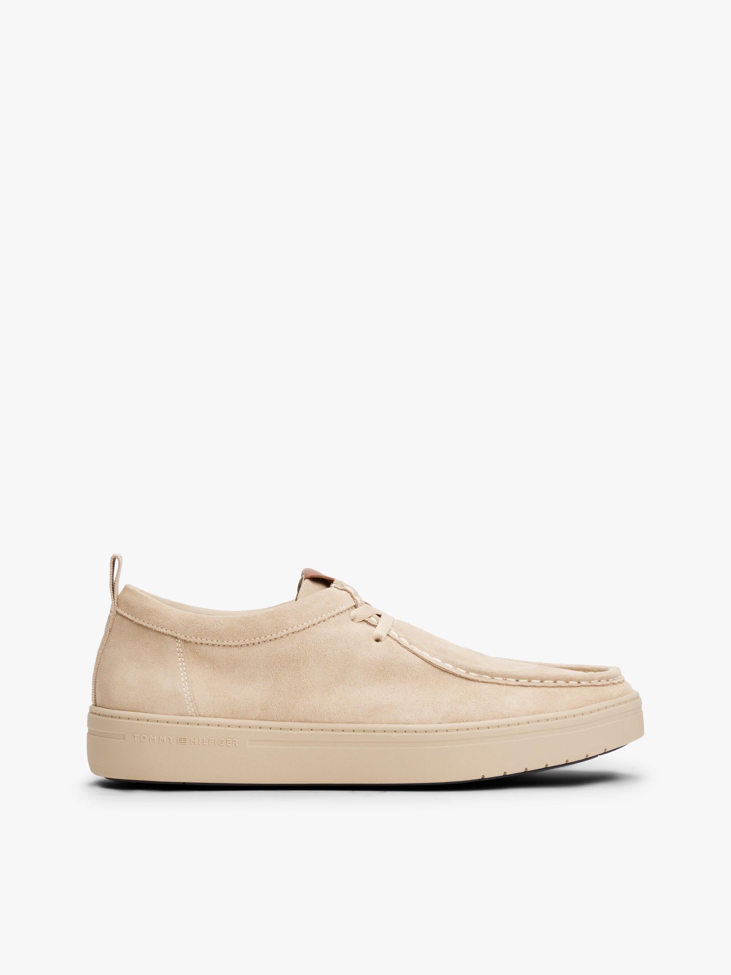 TOMMY HILFIGER Tommy Hilfiger Erkek Pamuklu Astarlı Rahat Taban %100 Süet Bej Sneaker FM0FM05501-RBT