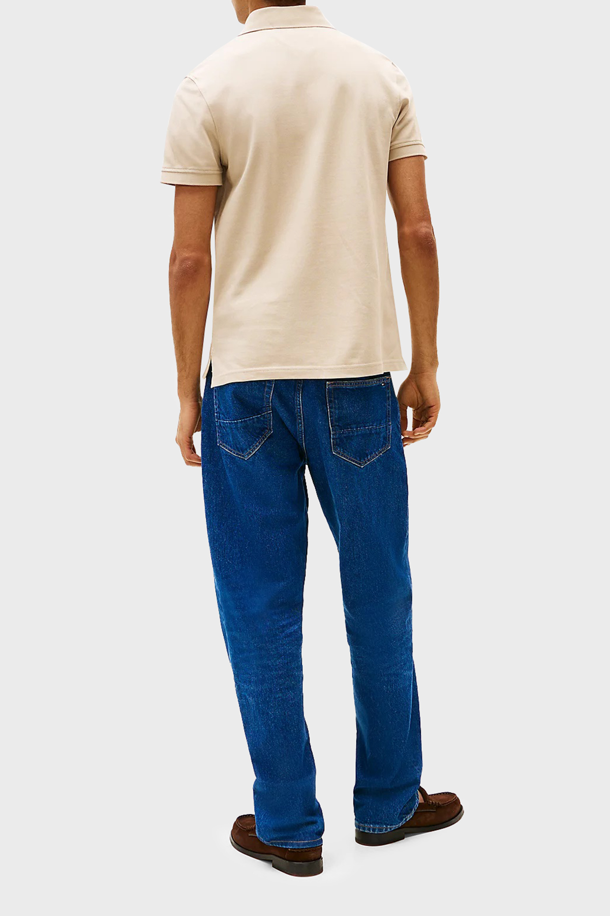 Tommy Hilfiger Tommy Hilfiger Erkek Pamuklu Polo Yakalı Düğme Kapamalı Kısa Kollu Haki Polo Yaka T-Shirt MW0MW17771-RBT