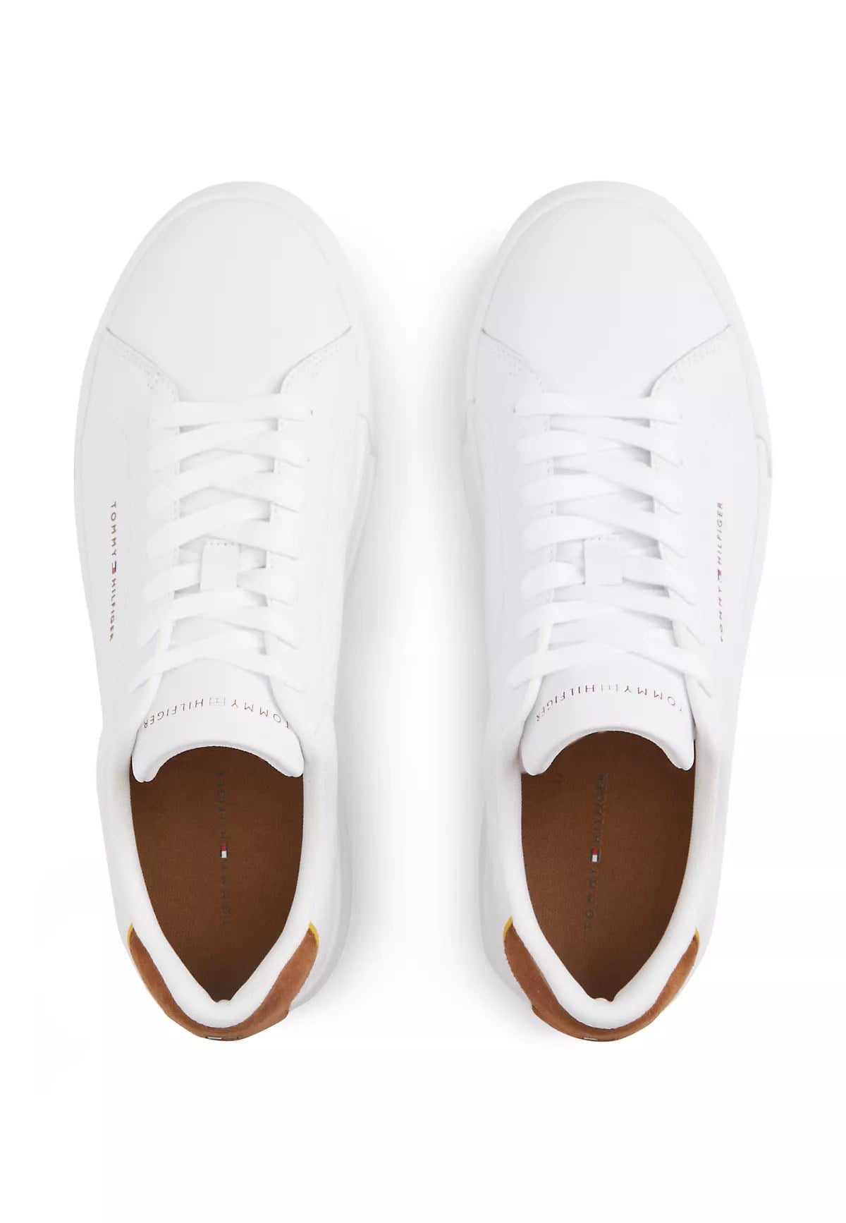 Tommy Hilfiger Tommy Hilfiger Erkek Rahat Düz Taban Topuk Renk Geçişli Deri Beyaz Sneaker FM0FM05367-02R