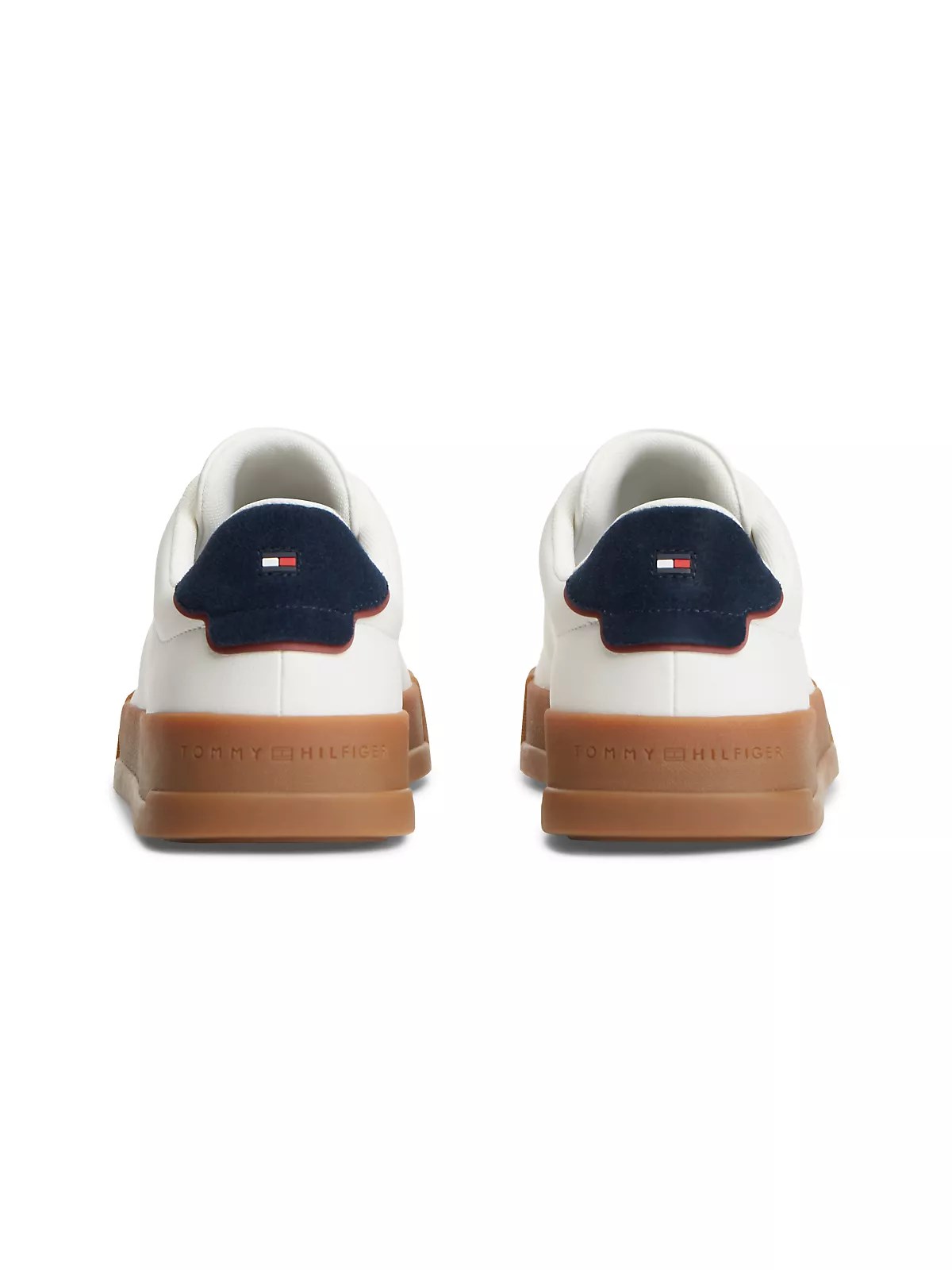 Tommy Hilfiger Tommy Hilfiger Erkek Rahat Düz Taban Topuk Renk Geçişli Deri Ekru1 Sneaker FM0FM05367-02S