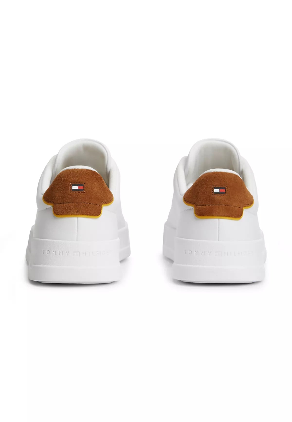 Tommy Hilfiger Tommy Hilfiger Erkek Rahat Düz Taban Topuk Renk Geçişli Deri Beyaz Sneaker FM0FM05367-02R