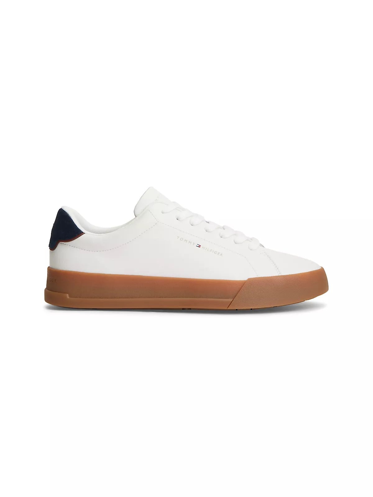 Tommy Hilfiger Tommy Hilfiger Erkek Rahat Düz Taban Topuk Renk Geçişli Deri Ekru1 Sneaker FM0FM05367-02S