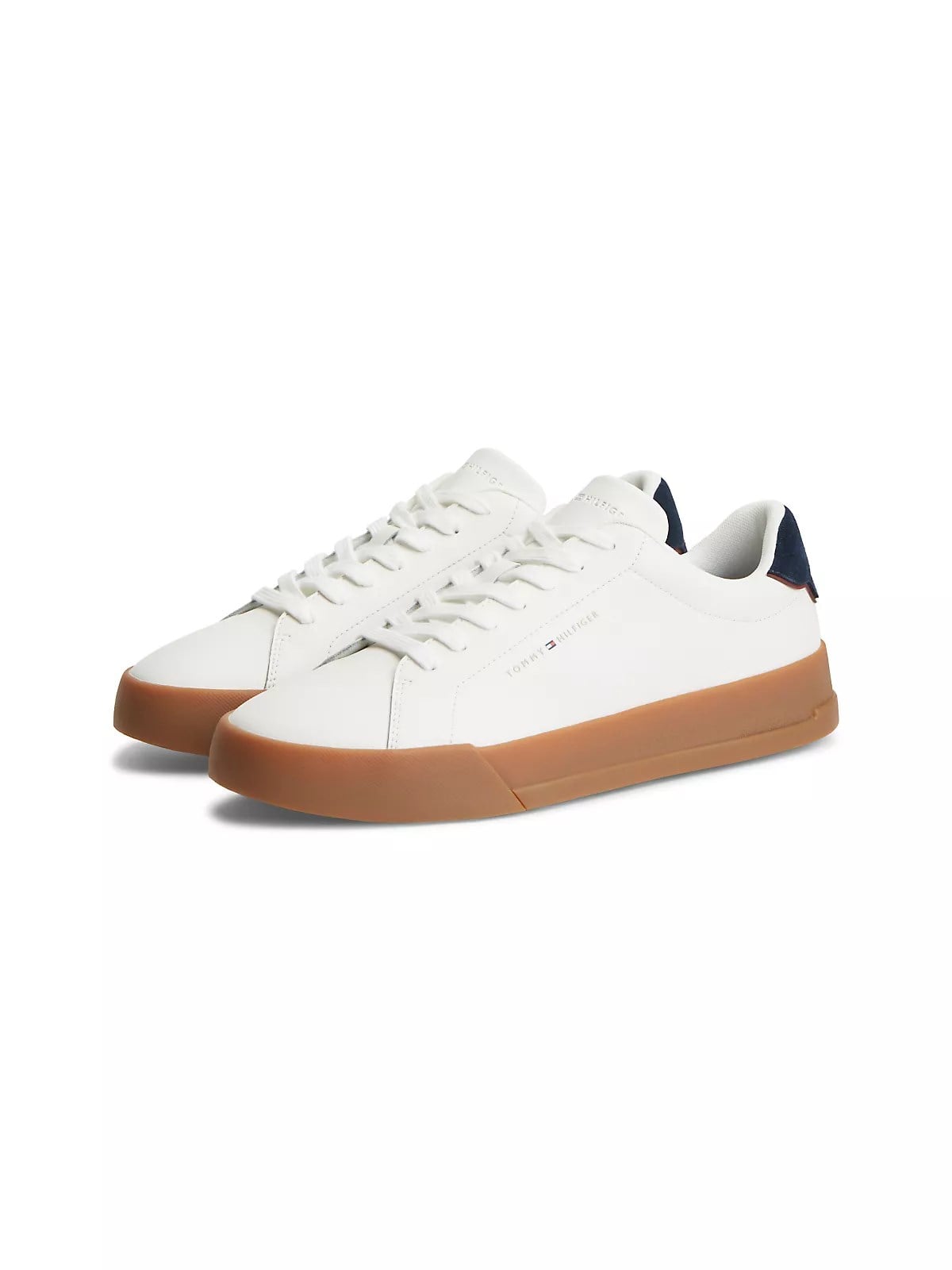 Tommy Hilfiger Tommy Hilfiger Erkek Rahat Düz Taban Topuk Renk Geçişli Deri Ekru1 Sneaker FM0FM05367-02S