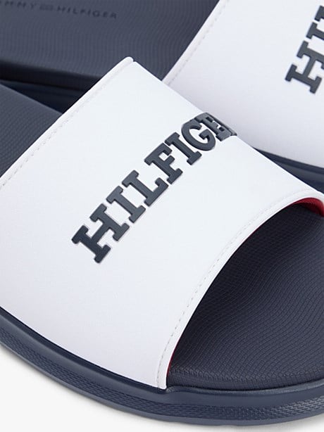 Tommy Hilfiger Tommy Hilfiger Erkek Rahat Taban Logo İmzalı Beyaz Terlik FM0FM05797-YBS