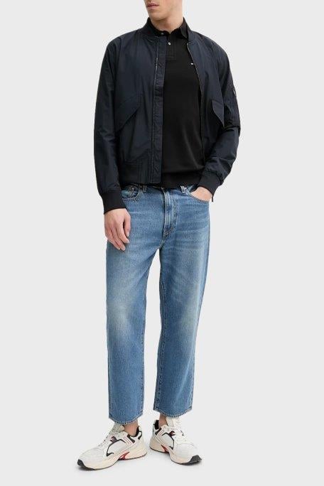Tommy Hilfiger Tommy Hilfiger Erkek Regular Fit Organik Pamuklu Bayrak Logolu Uzun Kollu Siyah Polo Yaka T-Shirt MW0MW20183-BDS