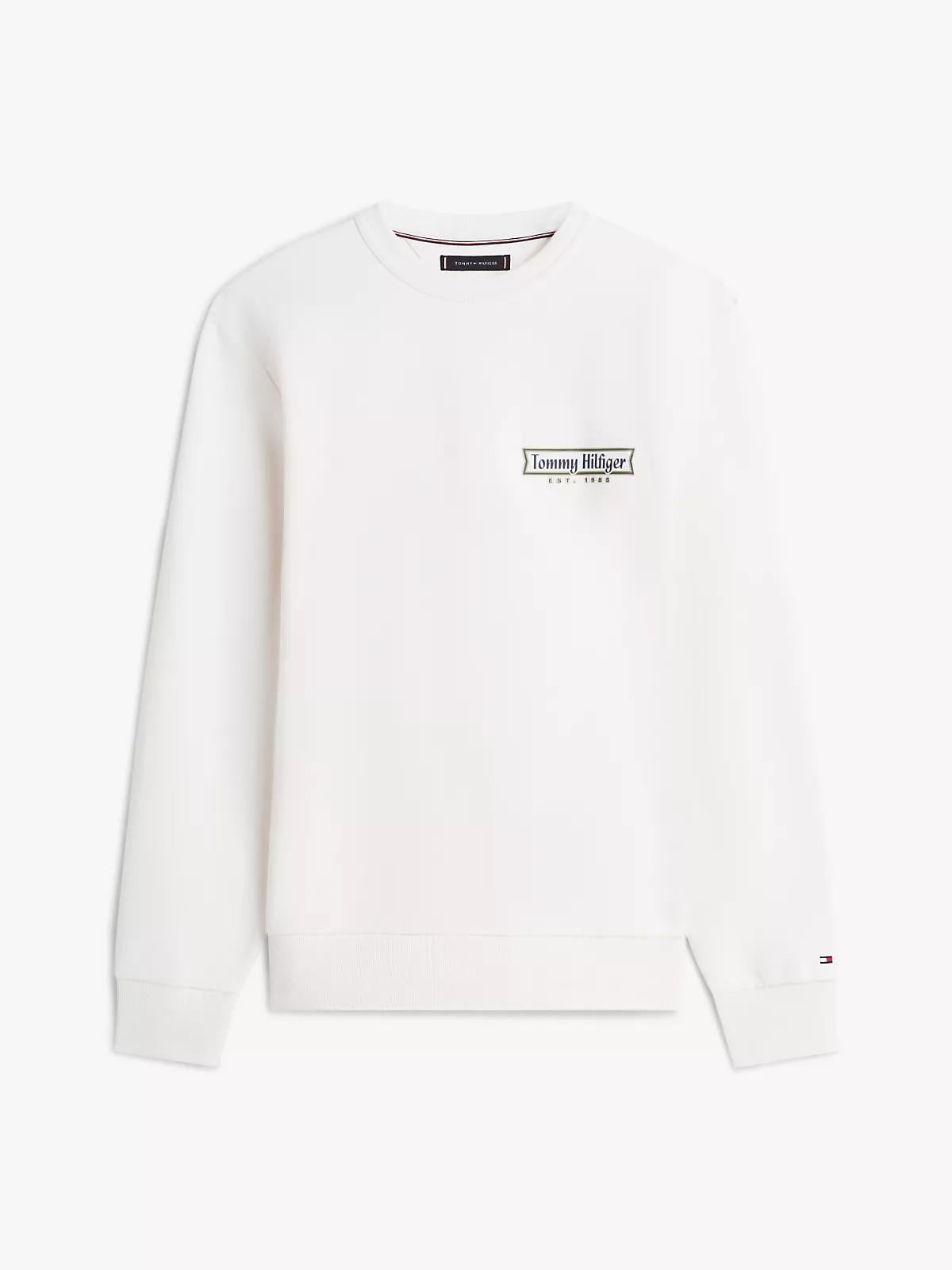 Tommy Hilfiger Tommy Hilfiger Erkek Regular Fit Yuvarlak Yakalı Logo Baskılı Uzun Kollu Sarı Sweatshirt MW0MW41433-Z00