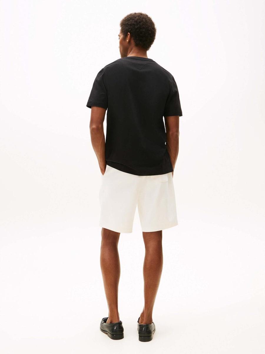 TOMMY HILFIGER Tommy Hilfiger Erkek Regular Fit Pamuklu Logo Baskılı Pamuklu Yuvarlak Yakalı Kısa Kollu Siyah T-Shirt MW0MW39357-BDS
