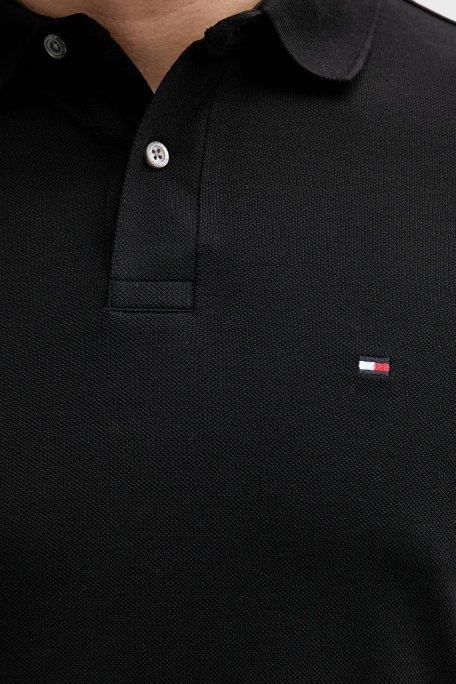 Tommy Hilfiger Tommy Hilfiger Erkek Regular Fit Organik Pamuklu Bayrak Logolu Uzun Kollu Siyah Polo Yaka T-Shirt MW0MW20183-BDS