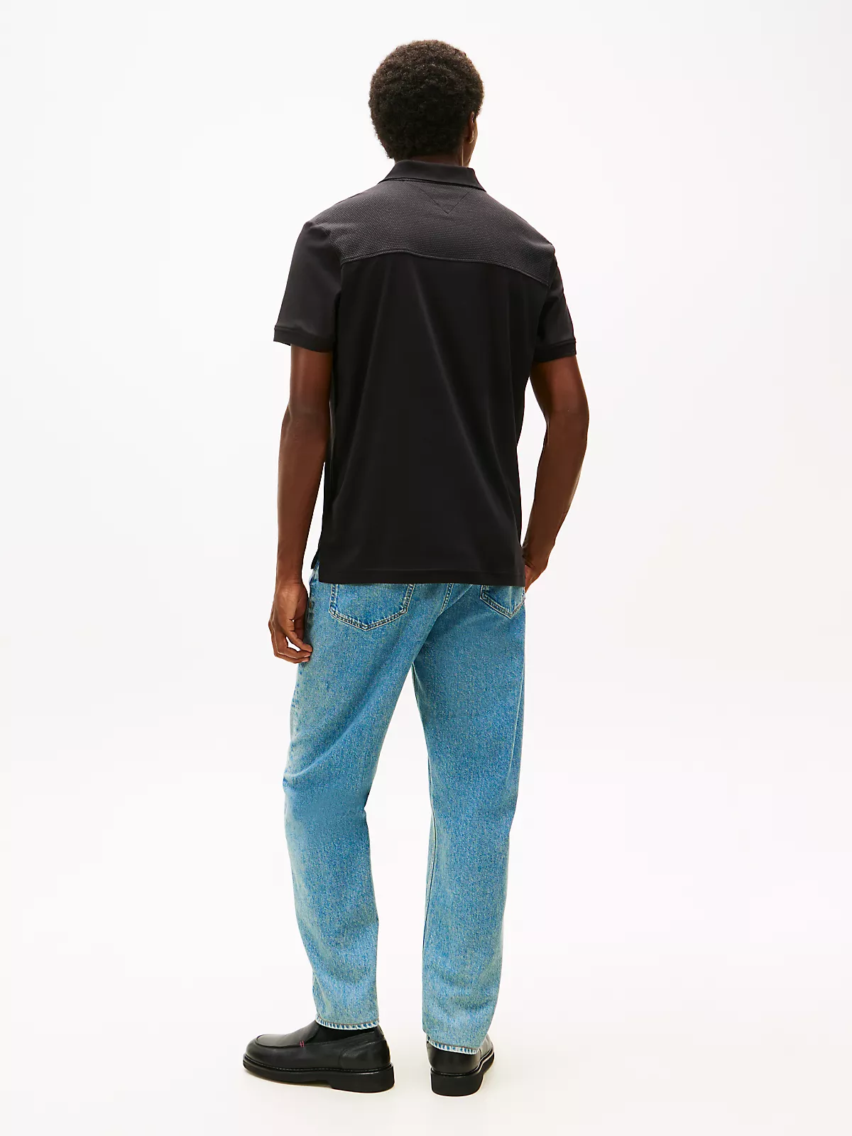 Tommy Hilfiger Tommy Hilfiger Erkek Regular Fit Pamuklu Kısa Kollu Fermuarlı Siyah Polo Yaka T-Shirt MW0MW41613-BDS
