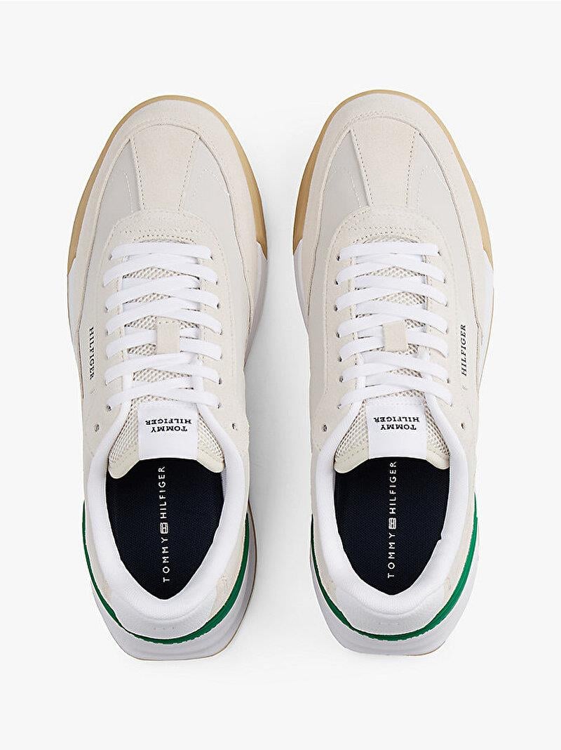 TOMMY HILFIGER Tommy Hilfiger Erkek Süet Detaylı Rahat Tabanlı Retro Görünümlü Bej Sneaker FM0FM05425-AF3