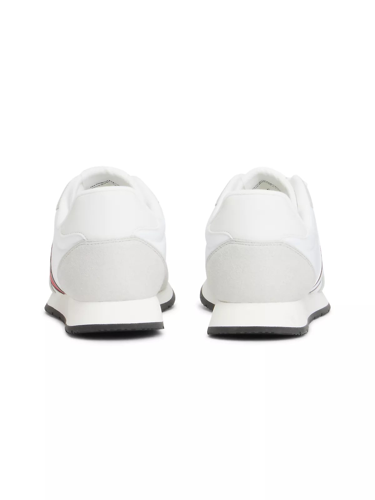 Tommy Hilfiger Tommy Hilfiger Erkek Süet Detaylı Bayrak Logo Desenli Beyaz Sneaker EM0EM01709-YBL