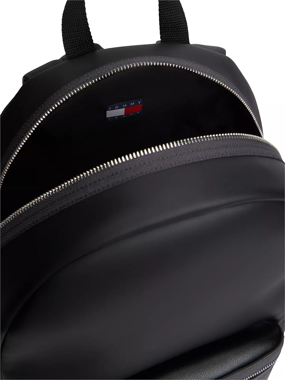 Tommy Hilfiger Tommy Hilfiger Erkek TH Bayrak Logo Etiketli Fermuarlı Ön Cepli Geniş İç Hacimli Siyah Sırt Çantası AM0AM14340-BDS