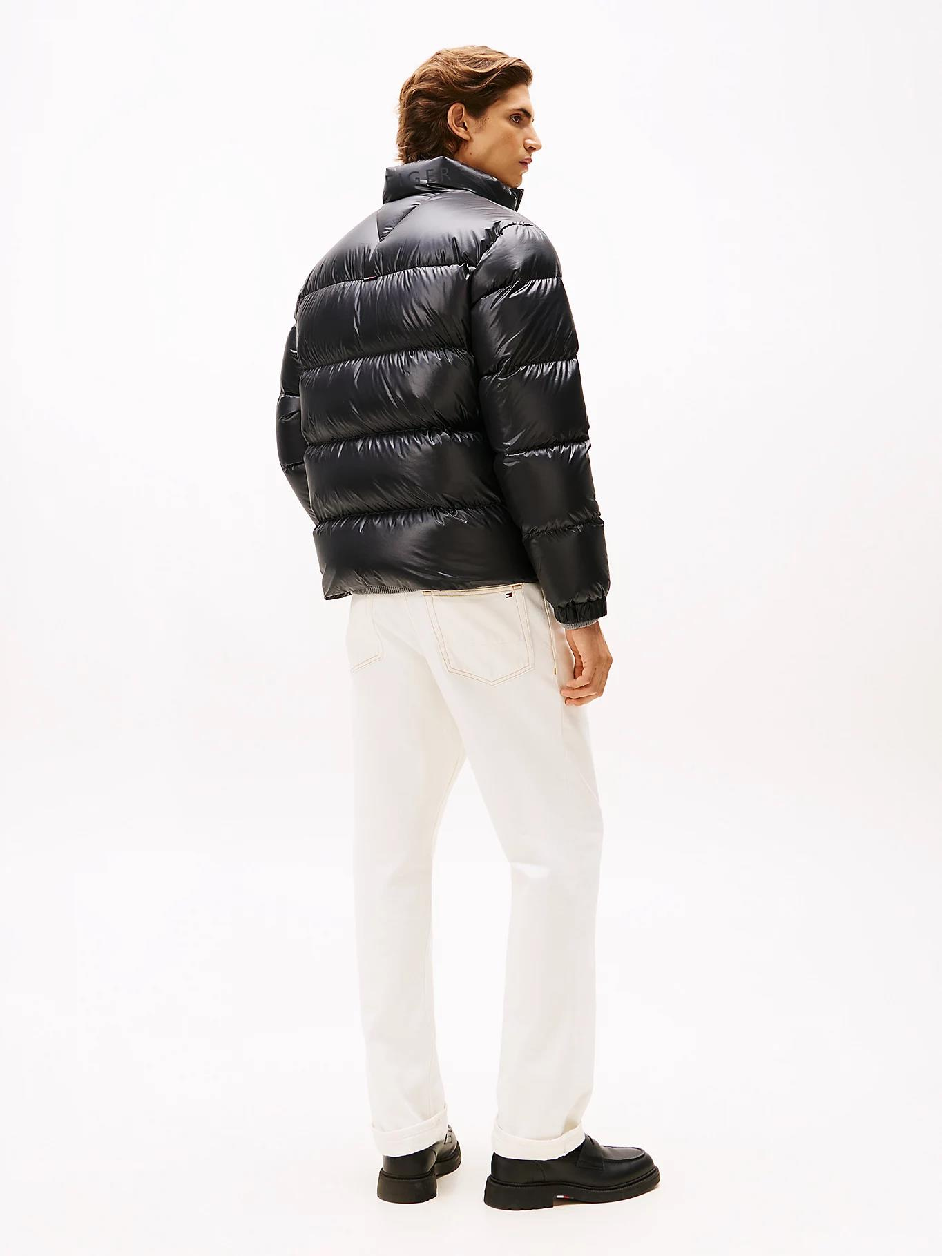 Tommy Hilfiger Tommy Hilfiger Erkek Uzun Kol Kapitoneli Şişme Dik Yaka Cepli Siyah Mont MW0MW40617-BDS