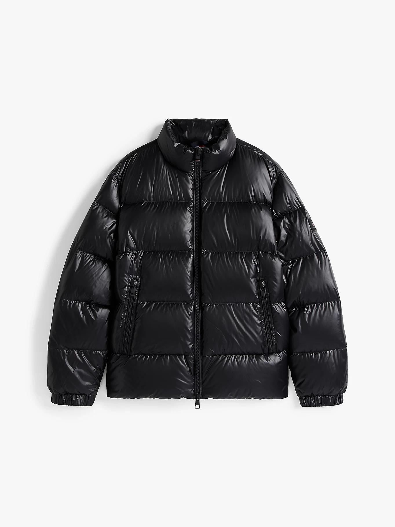 Tommy Hilfiger Tommy Hilfiger Erkek Uzun Kol Kapitoneli Şişme Dik Yaka Cepli Siyah Mont MW0MW40617-BDS
