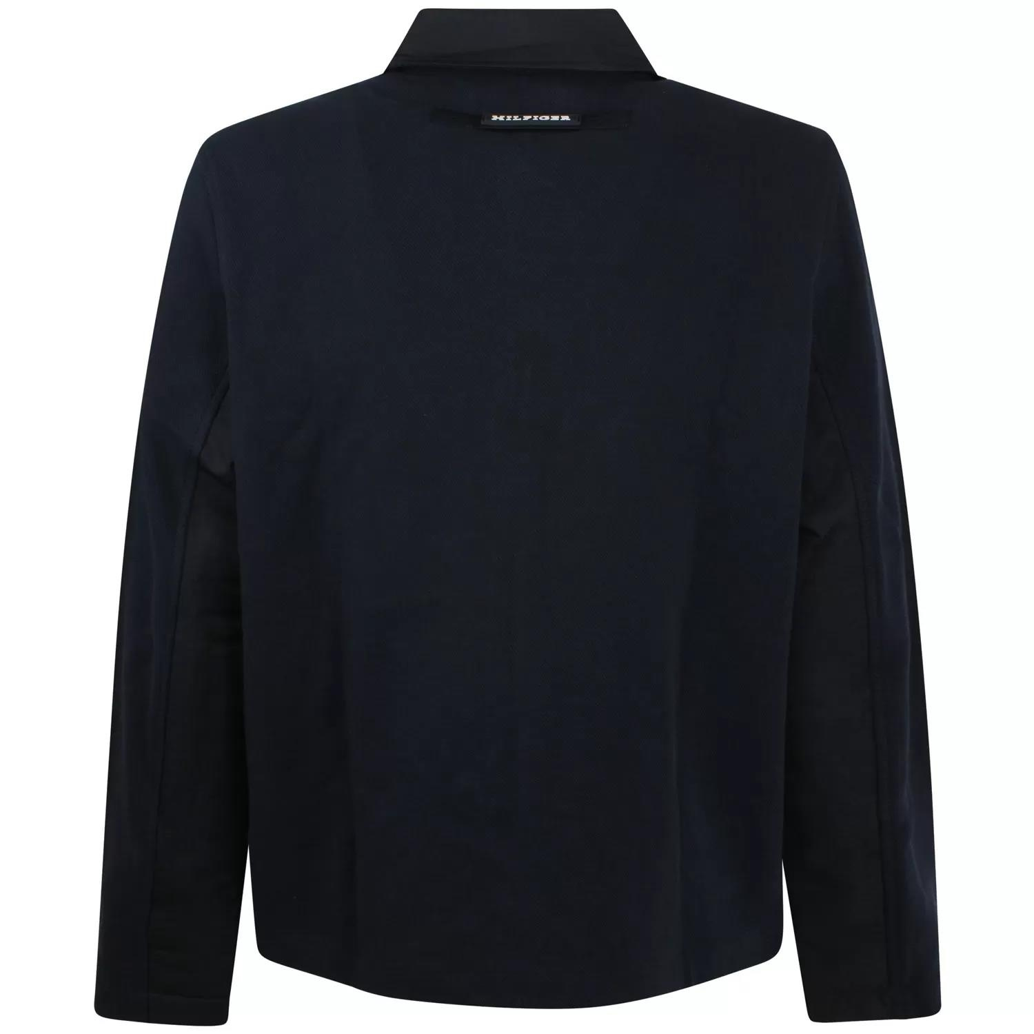 Tommy Hilfiger Tommy Hilfiger Erkek Uzun Kollu Fermuarlı Marka Logolu Mavi Ceket MW0MW33654-DW5