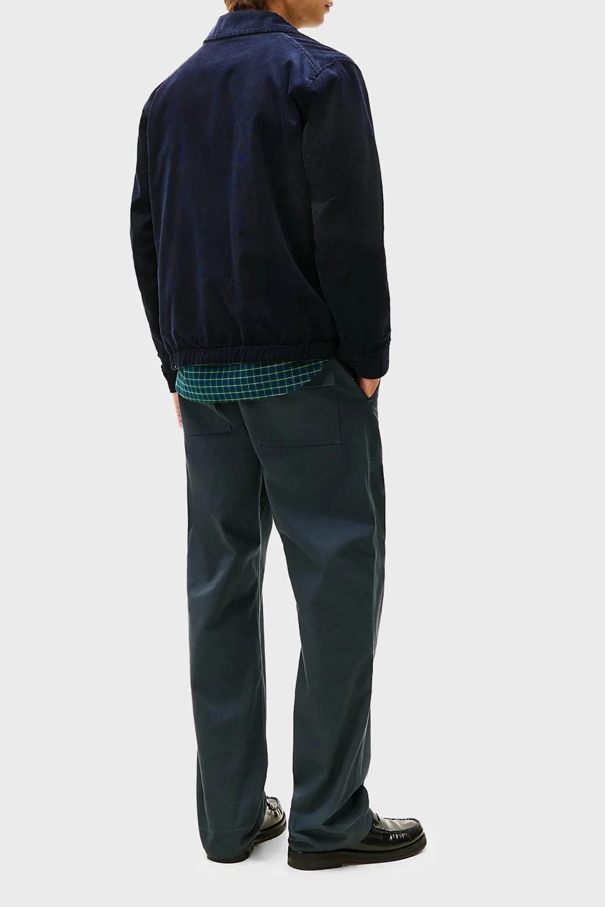 Tommy Hilfiger Tommy Hilfiger Erkek Uzun Kol Gömlek Yaka Düz Mavi Ceket MW0MW40620-DW5