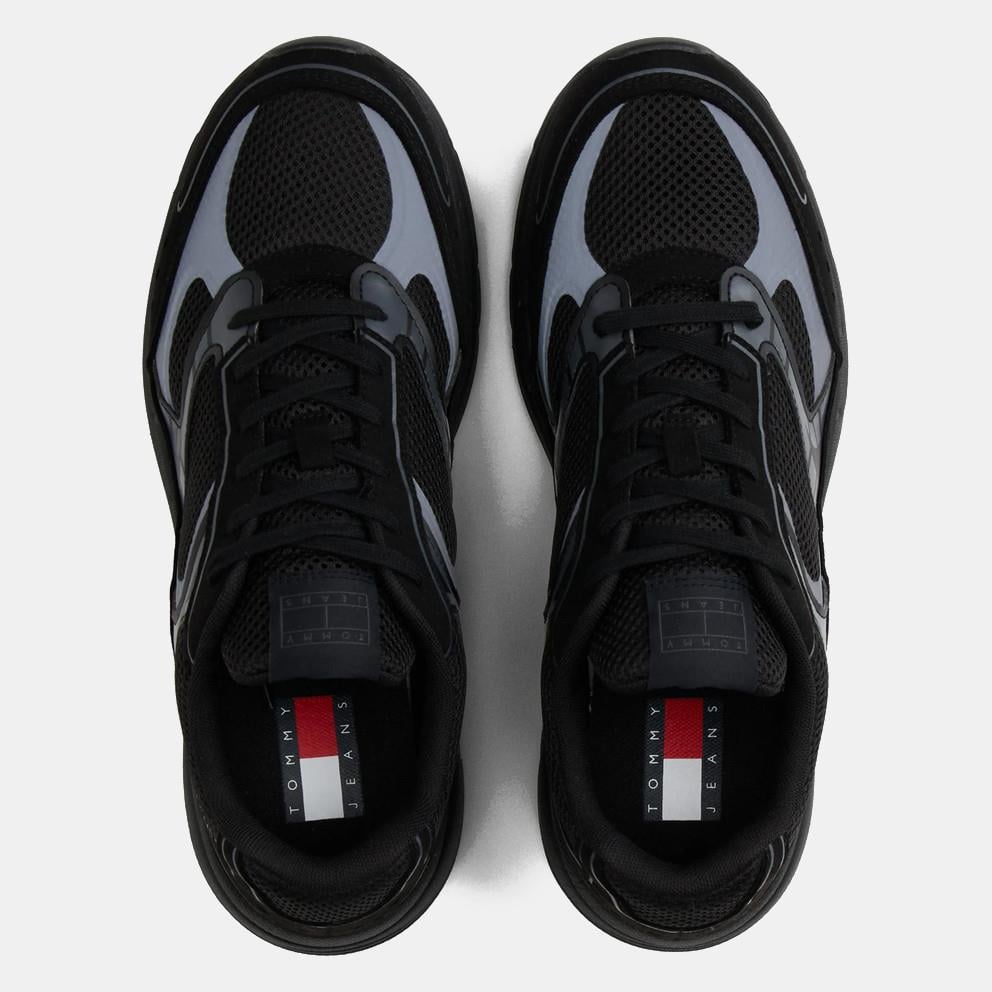 Tommy Hilfiger Tommy Hilfiger Erkek Yüksek Rahat Taban Nefes Alabilen File Detaylı Siyah Sneaker EM0EM01622-BDS