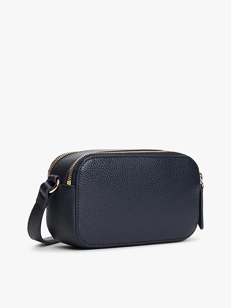 Tommy Hilfiger Tommy Hilfiger Kadın Çakıl Tanesi Süslemeli Fermuarlı Çapraz Askılı Lacivert Omuz Çantası AW0AW18153-DW6