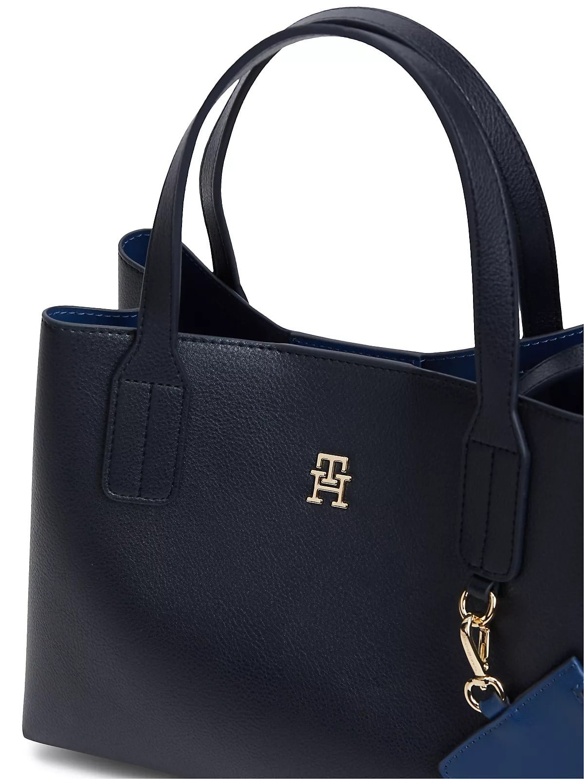 Tommy Hilfiger Tommy Hilfiger Kadın Çıkarılabilir Mini Askılı ve Cüzdanlı TH Monogram Logolu Lacivert Omuz Çantası AW0AW18722-DW6