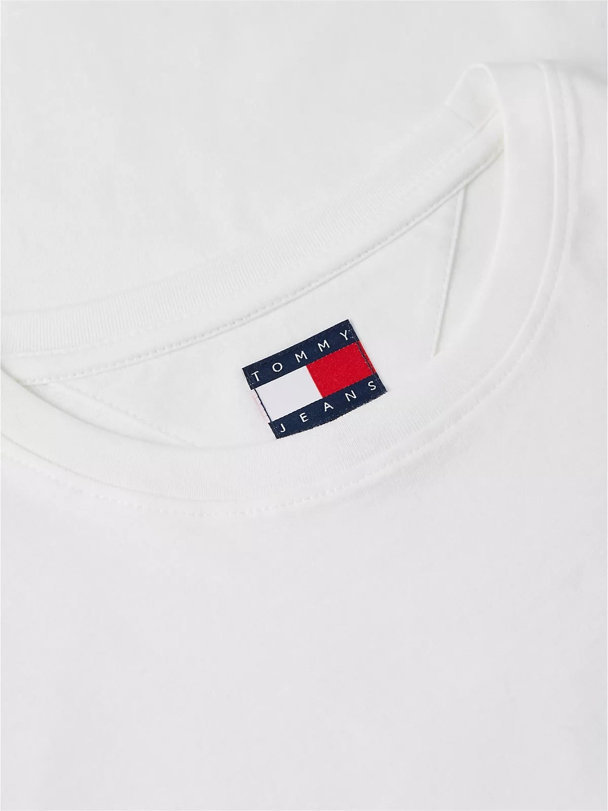 Tommy Hilfiger Tommy Hilfiger Kadın Dar Kesim Logo İmzalı Yuvarlak Yakalı Pamuklu Kısa Kollu Beyaz T-Shirt DW0DW20459-YBL