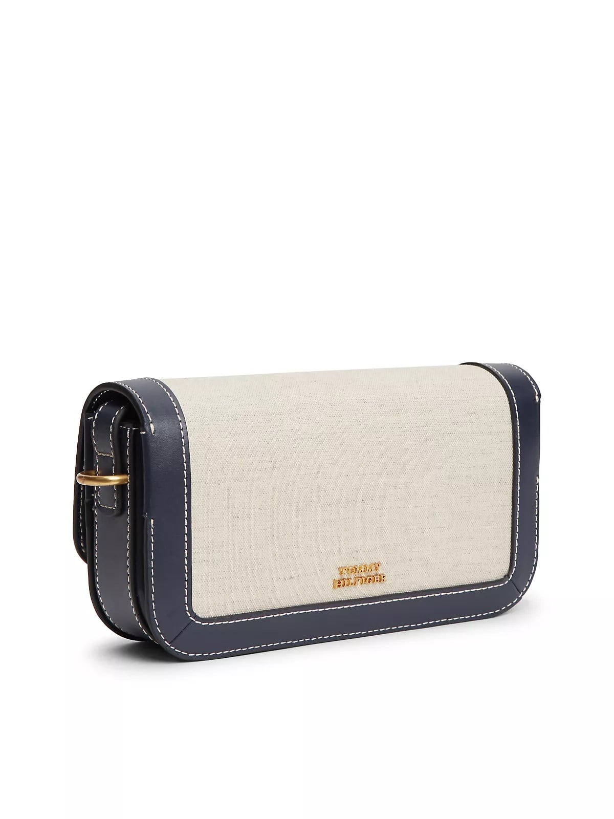 Tommy Hilfiger Tommy Hilfiger Kadın Deri Metal Toka Kapamalı Ayarlanabilir Kayış Lacivert Omuz Çantası AW0AW18737-DW6