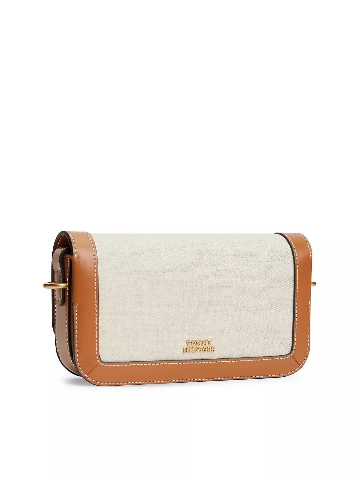 Tommy Hilfiger Tommy Hilfiger Kadın Deri Metal Toka Kapamalı Ayarlanabilir Kayış Kahverengi Omuz Çantası AW0AW18737-GB8