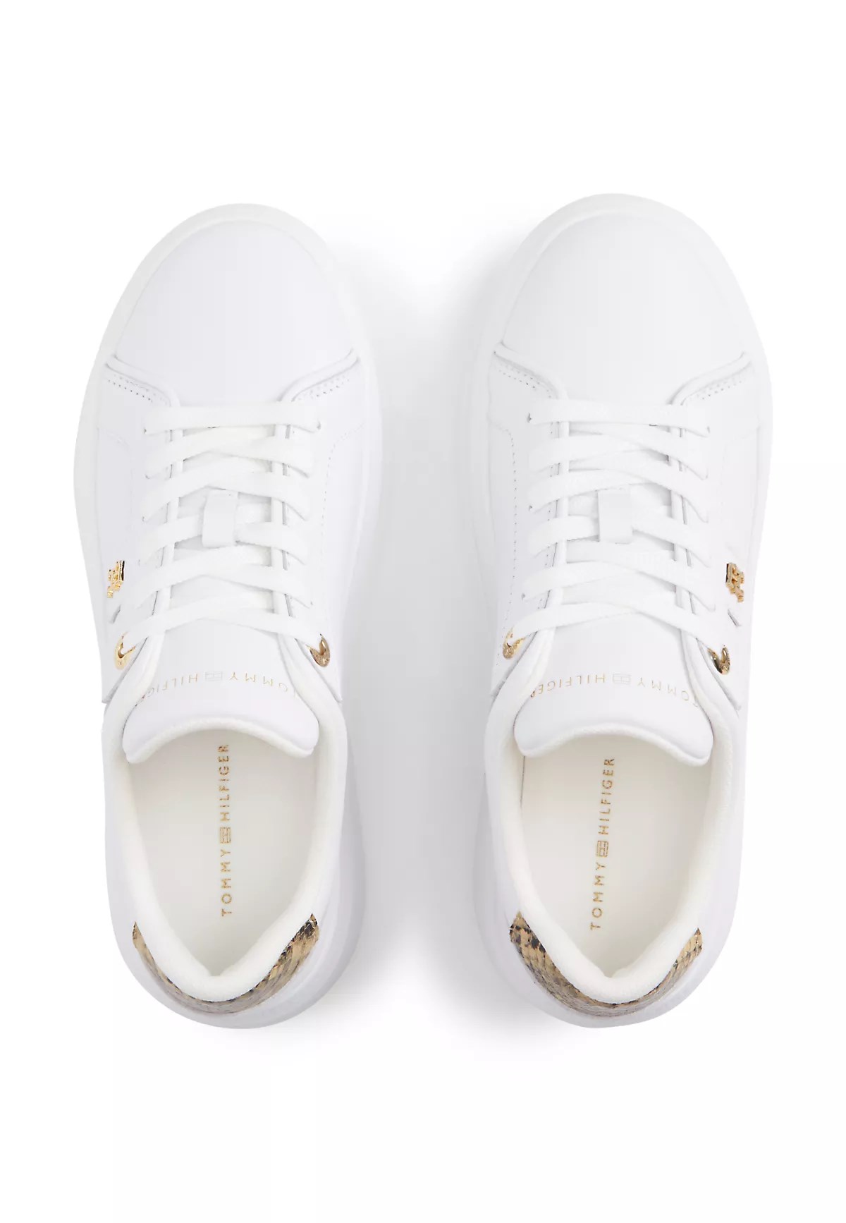 Tommy Hilfiger Tommy Hilfiger Kadın Düşük Bilekli TH Logo Detaylı Hakiki Deri Beyaz Sneaker FW0FW09456-YBS