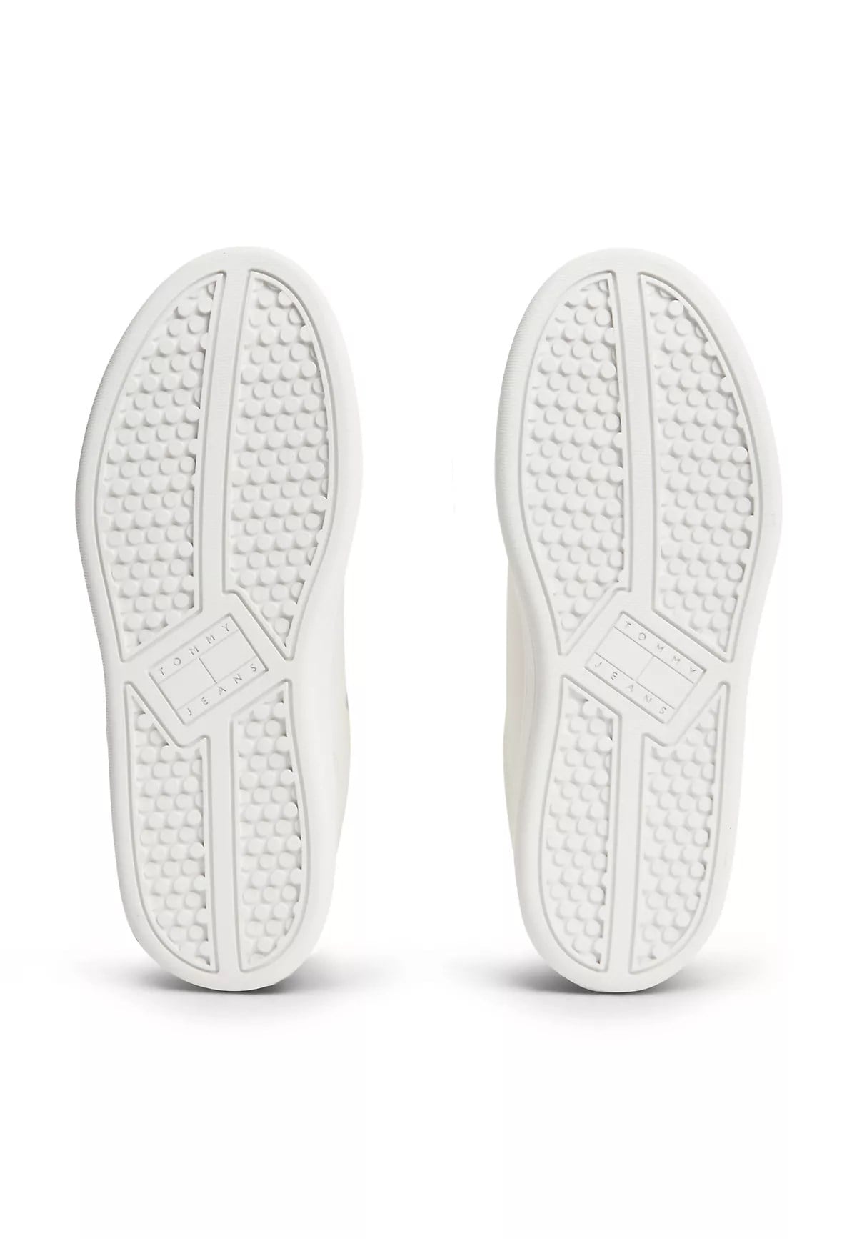 Tommy Hilfiger Tommy Hilfiger Kadın Düşük Bilekli İkonik Bayrak Logo Desenli Süet Detaylı Deri Ekru Sneaker EN0EN03146-YBL